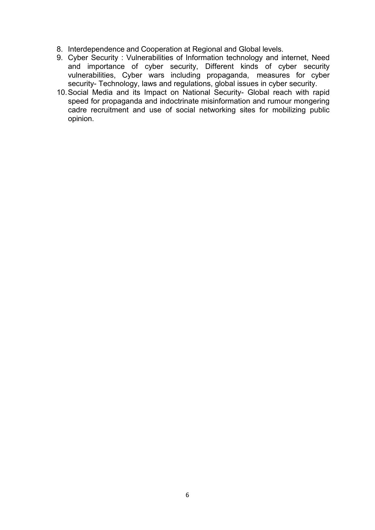 TNSET Syllabus - Defense and Strategic Studies - Page 6