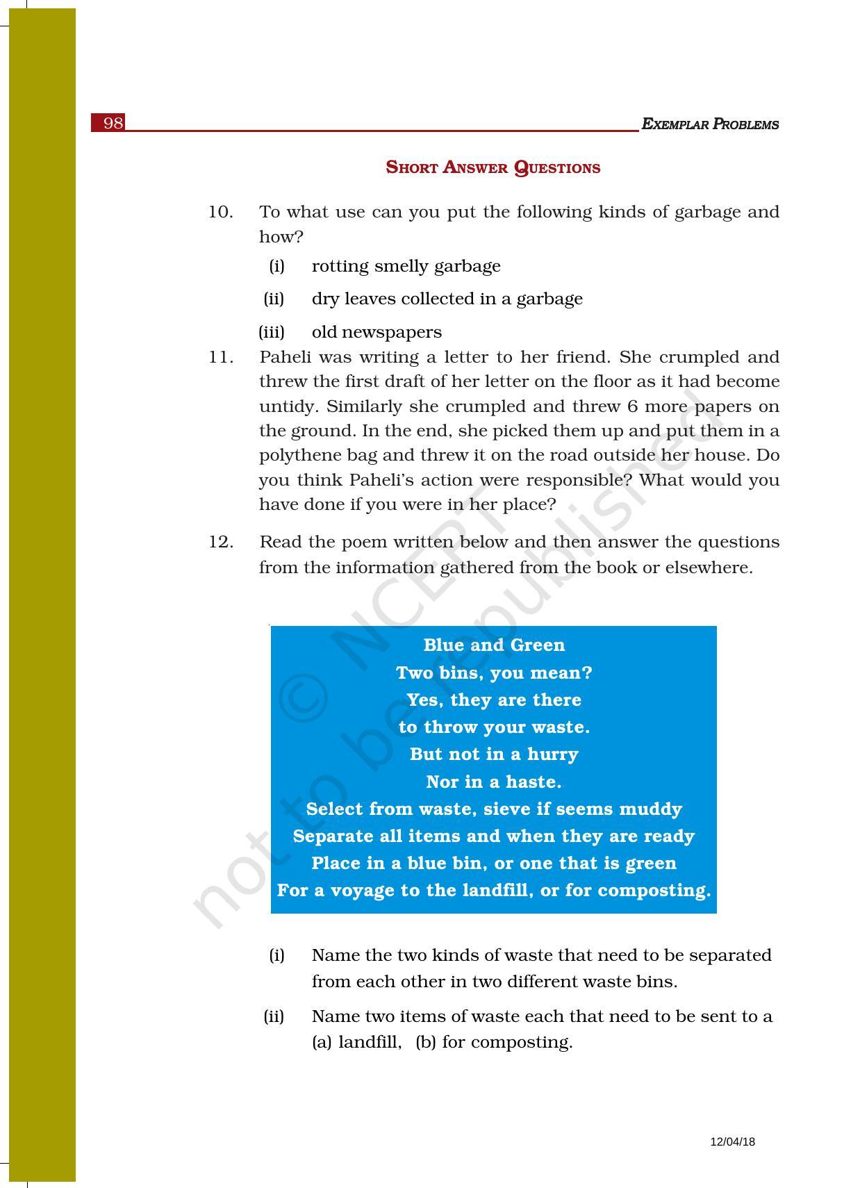 NCERT Exemplar Book for Class 6 Science: Chapter 16-Garbage In, Garbage Out - Page 4
