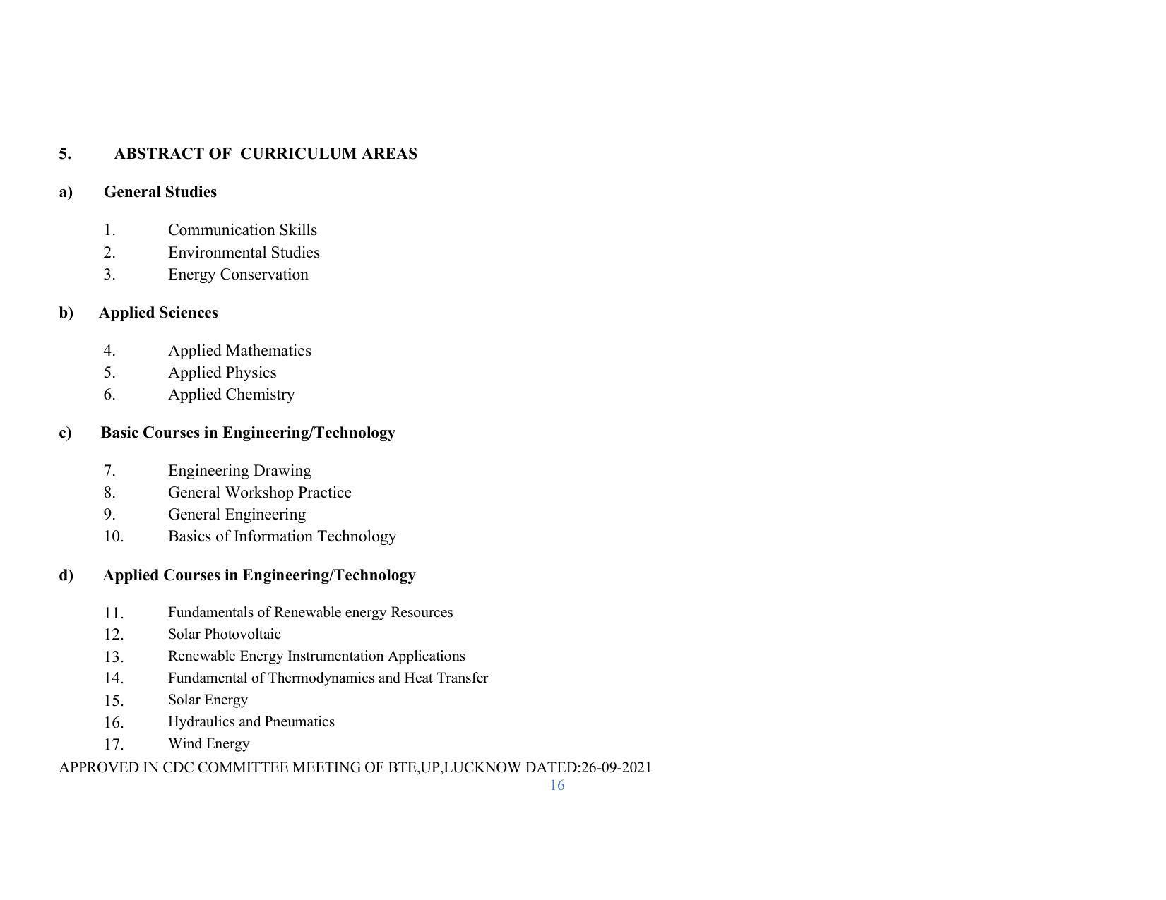 SYLLABUS FOR SEMESTER SYSTEM EFFECTIVE FROM (2021-2022) - RENEWABLE ENERGY - Page 16