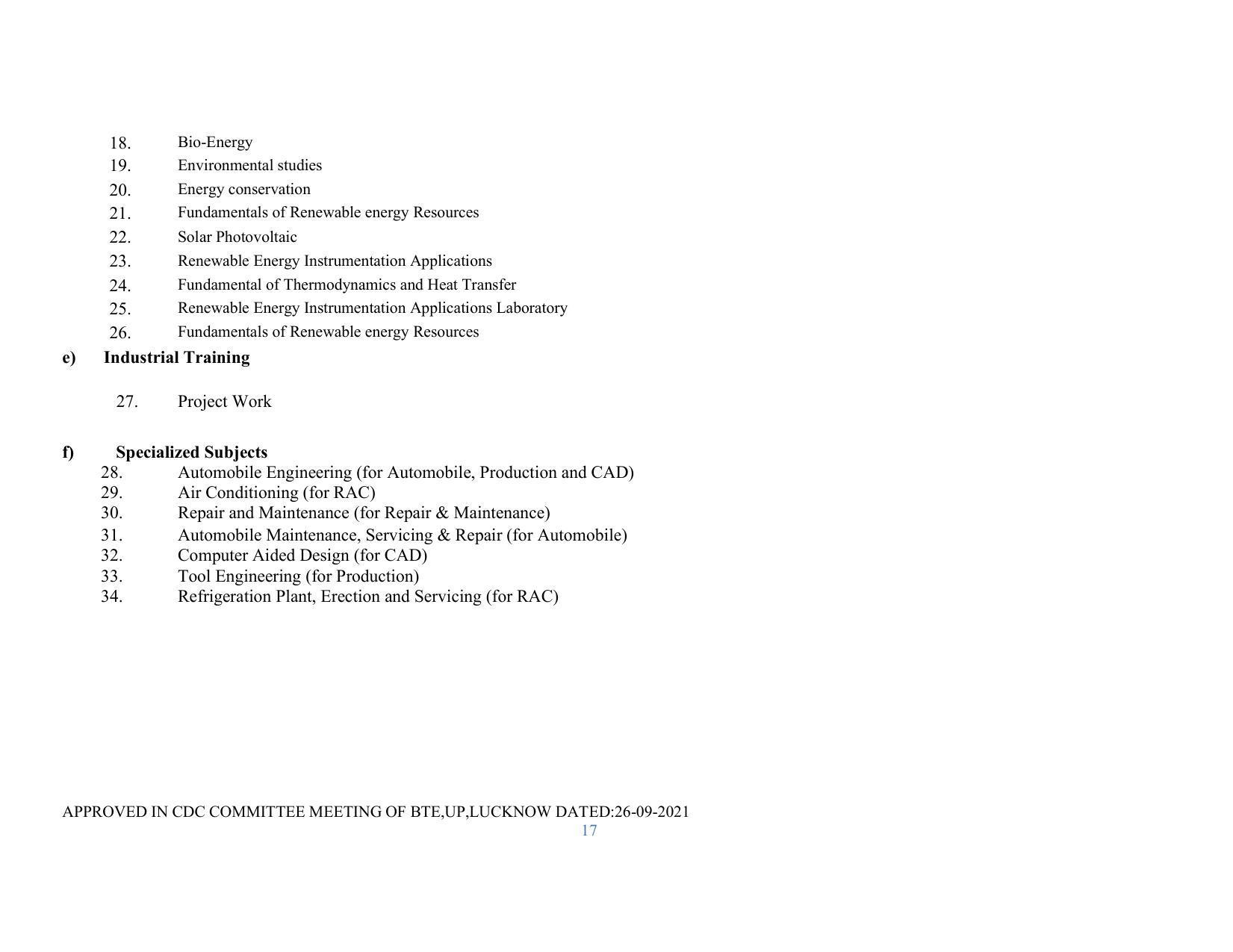 SYLLABUS FOR SEMESTER SYSTEM EFFECTIVE FROM (2021-2022) - RENEWABLE ENERGY - Page 17
