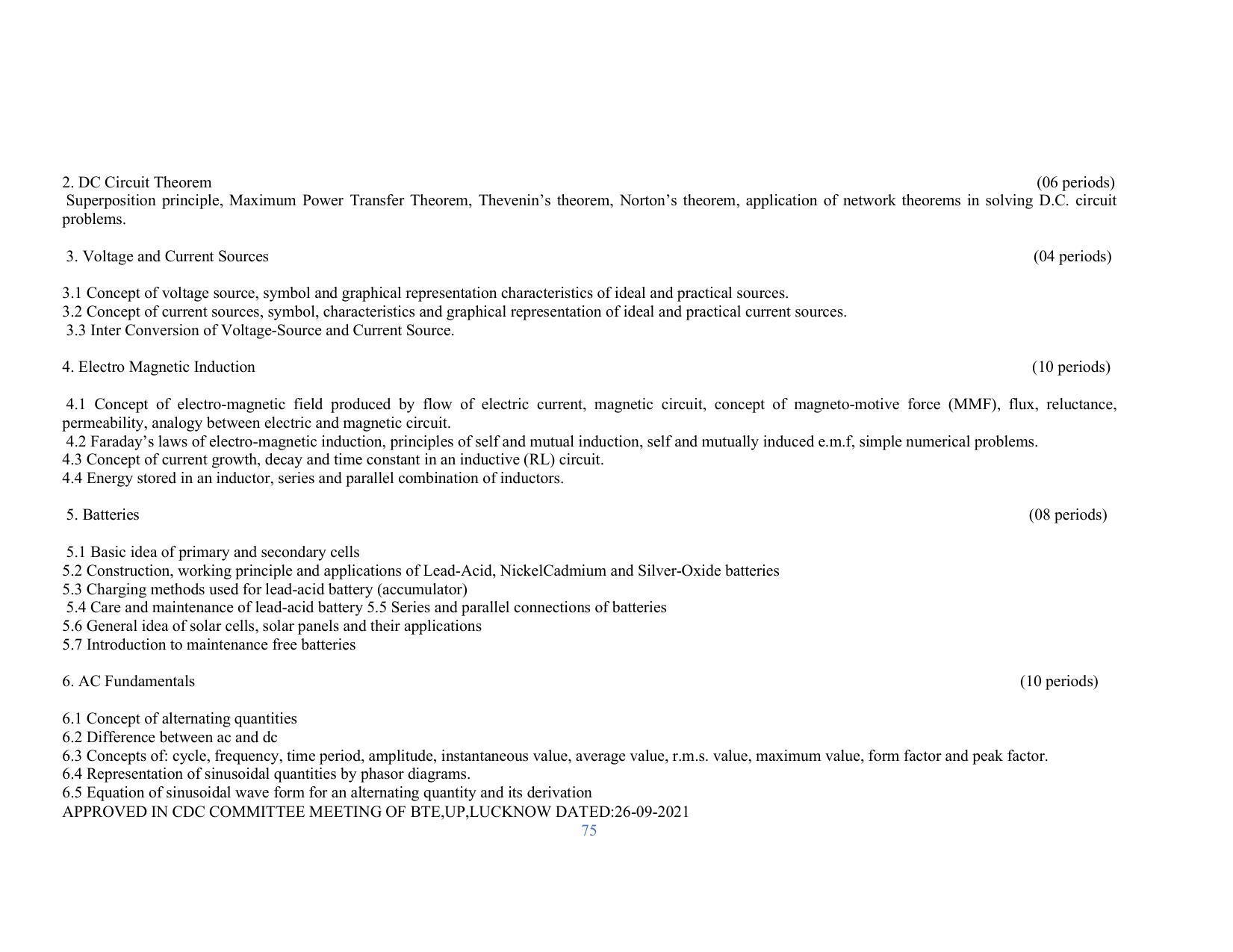 SYLLABUS FOR SEMESTER SYSTEM EFFECTIVE FROM (2021-2022) - RENEWABLE ENERGY - Page 75