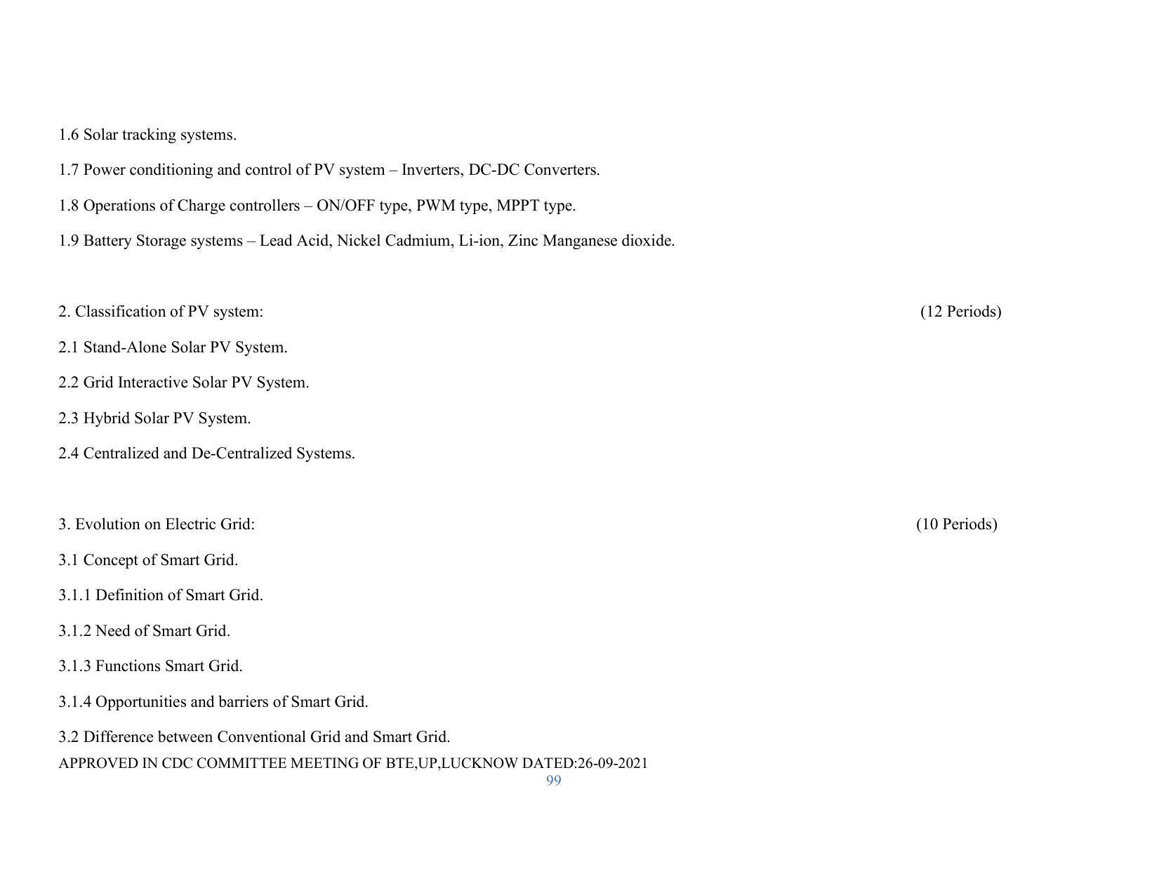 SYLLABUS FOR SEMESTER SYSTEM EFFECTIVE FROM (2021-2022) - RENEWABLE ENERGY - Page 99
