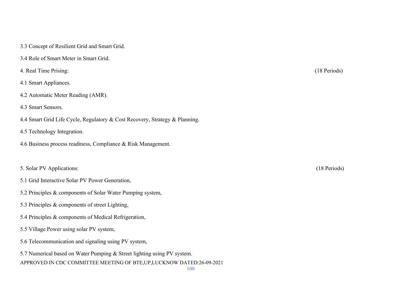 SYLLABUS FOR SEMESTER SYSTEM EFFECTIVE FROM (2021-2022) - RENEWABLE ENERGY - Page 100