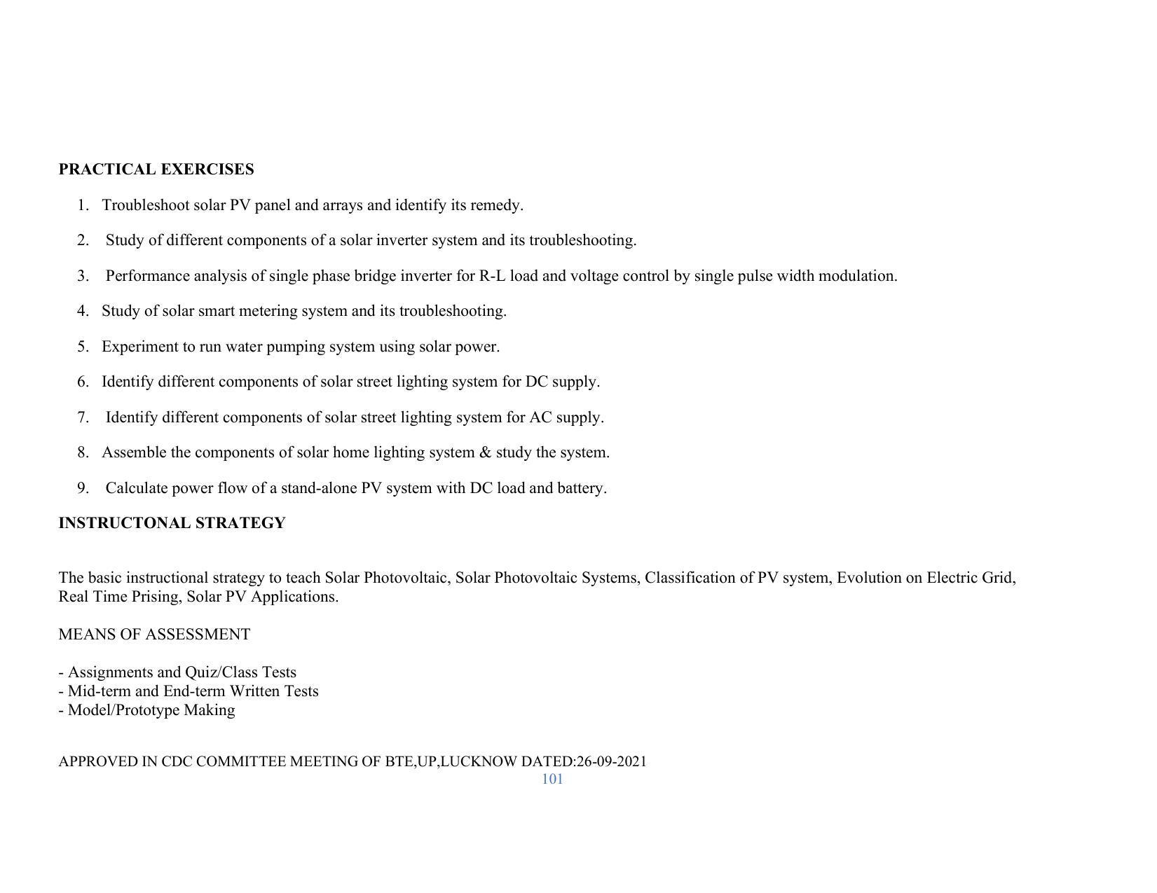 SYLLABUS FOR SEMESTER SYSTEM EFFECTIVE FROM (2021-2022) - RENEWABLE ENERGY - Page 101