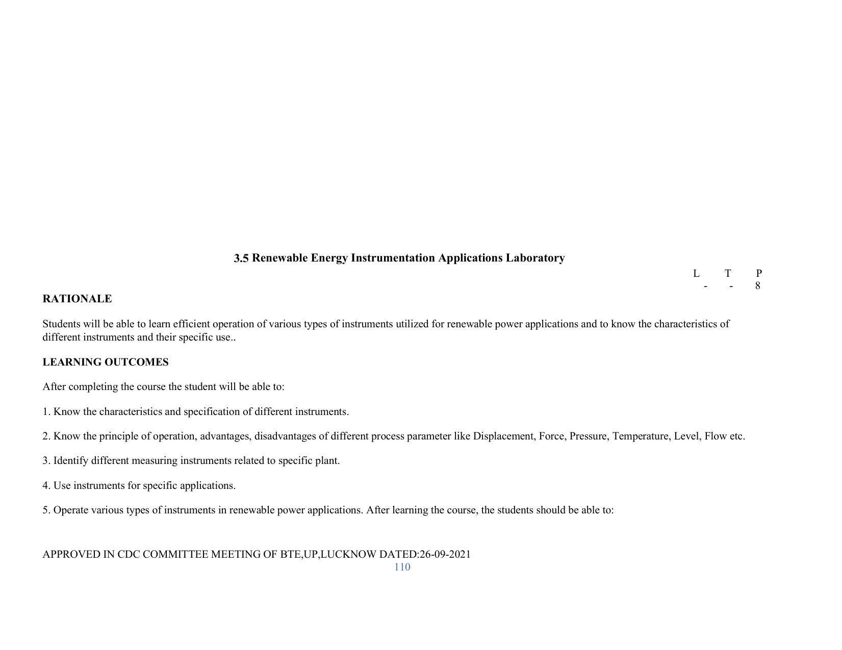 SYLLABUS FOR SEMESTER SYSTEM EFFECTIVE FROM (2021-2022) - RENEWABLE ENERGY - Page 110