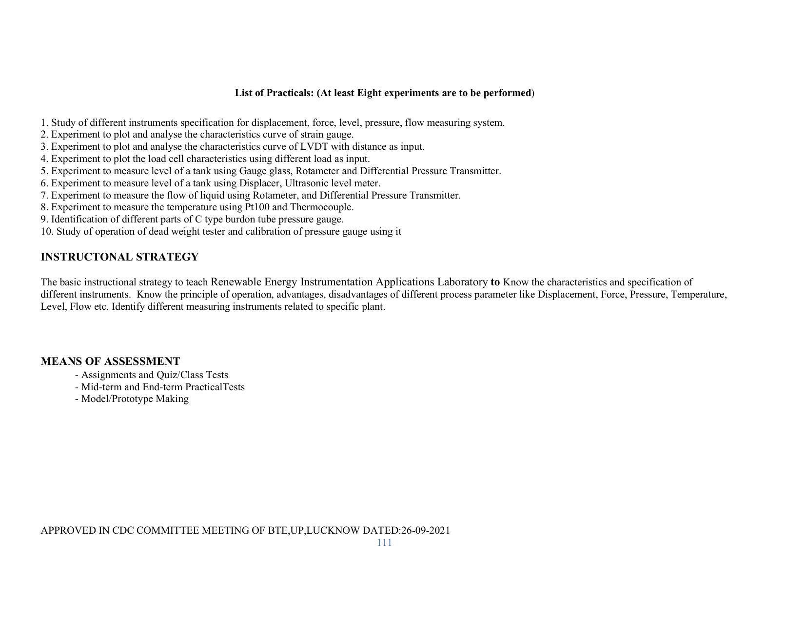 SYLLABUS FOR SEMESTER SYSTEM EFFECTIVE FROM (2021-2022) - RENEWABLE ENERGY - Page 111