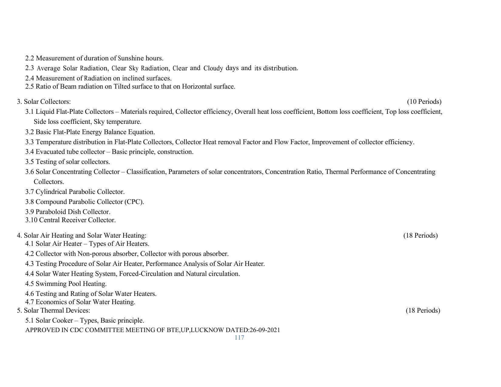SYLLABUS FOR SEMESTER SYSTEM EFFECTIVE FROM (2021-2022) - RENEWABLE ENERGY - Page 117