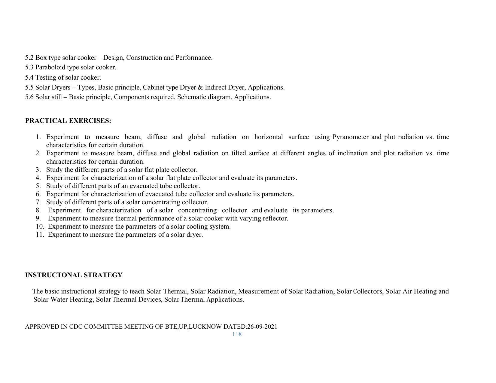 SYLLABUS FOR SEMESTER SYSTEM EFFECTIVE FROM (2021-2022) - RENEWABLE ENERGY - Page 118