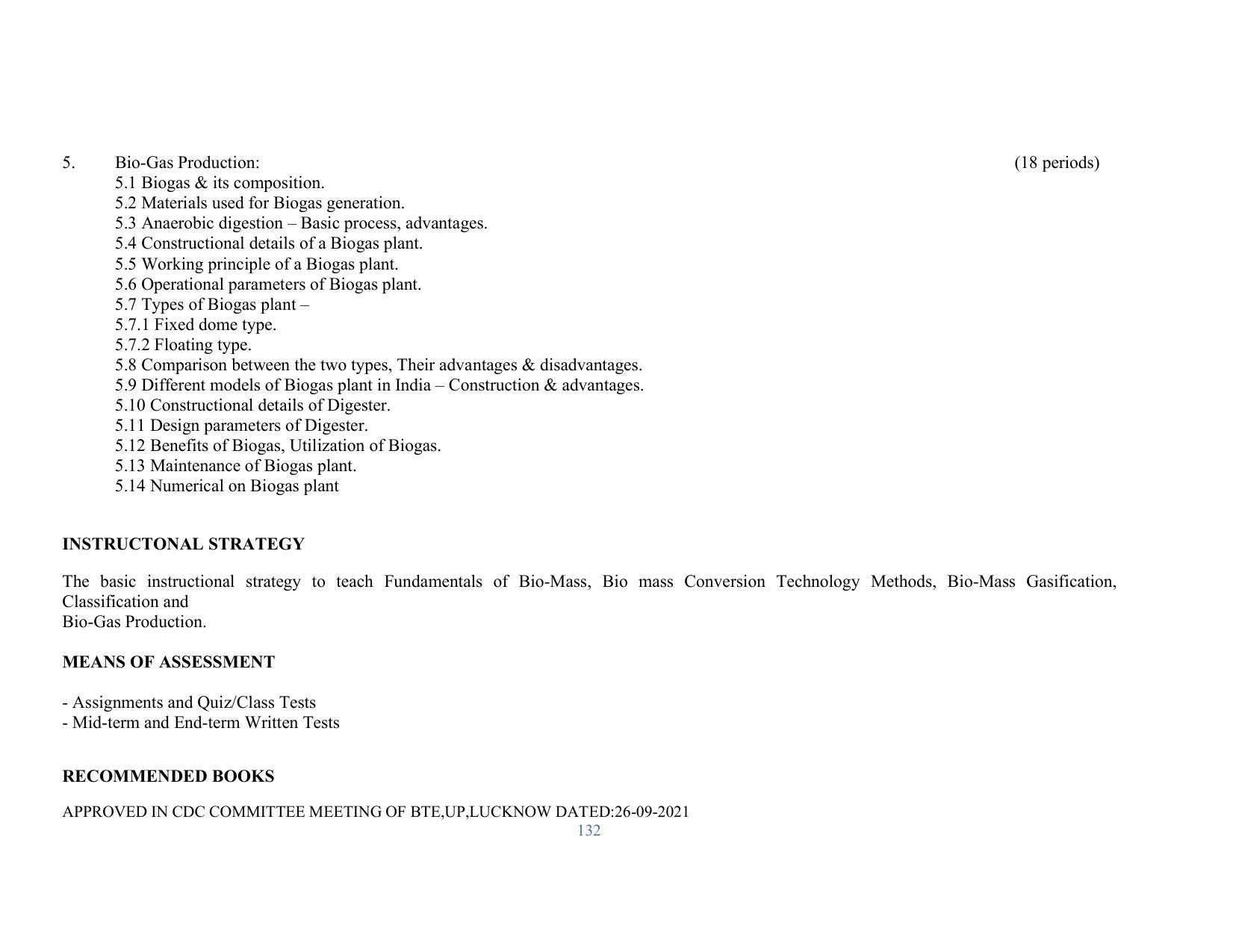 SYLLABUS FOR SEMESTER SYSTEM EFFECTIVE FROM (2021-2022) - RENEWABLE ENERGY - Page 132
