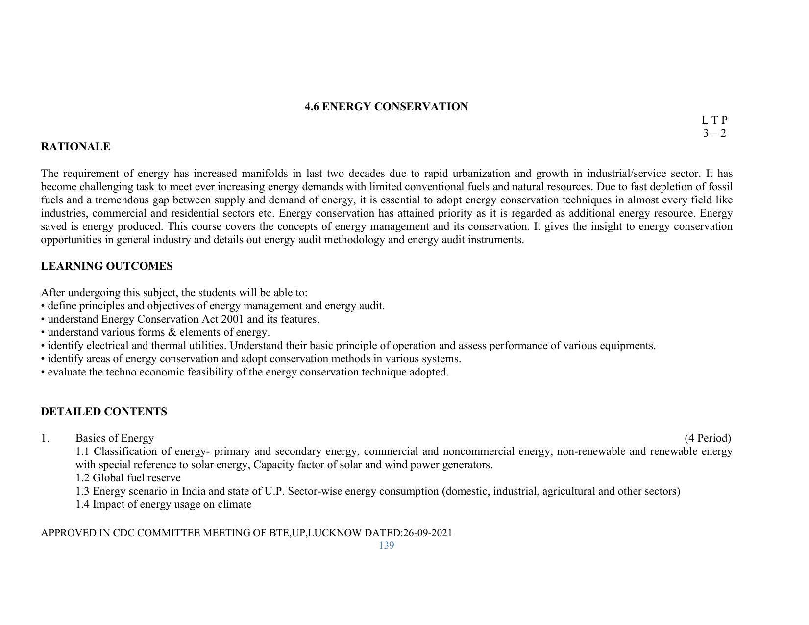 SYLLABUS FOR SEMESTER SYSTEM EFFECTIVE FROM (2021-2022) - RENEWABLE ENERGY - Page 139