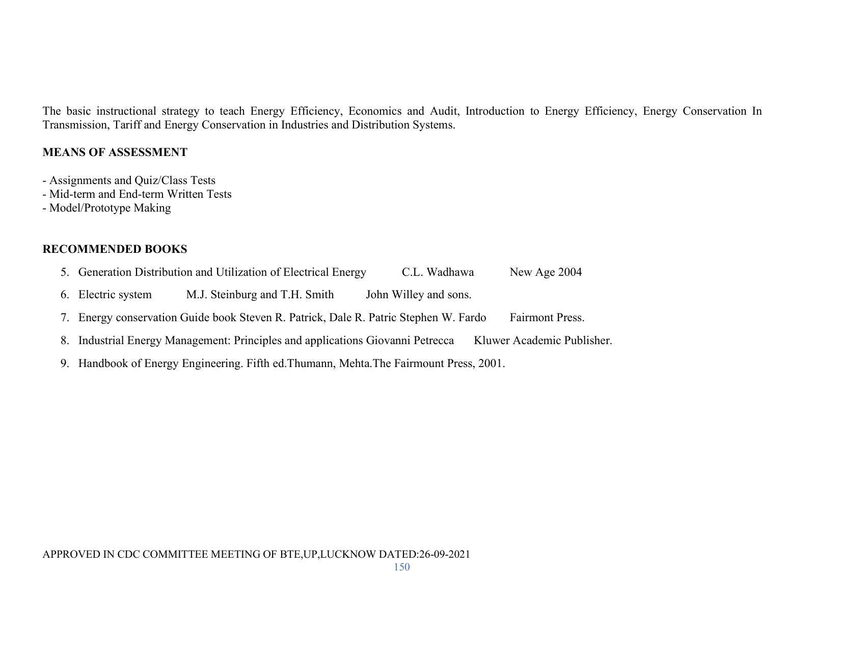 SYLLABUS FOR SEMESTER SYSTEM EFFECTIVE FROM (2021-2022) - RENEWABLE ENERGY - Page 150