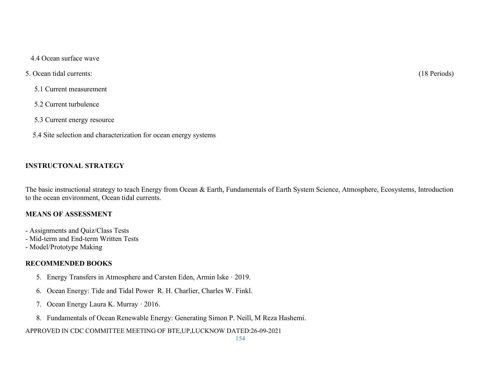 SYLLABUS FOR SEMESTER SYSTEM EFFECTIVE FROM (2021-2022) - RENEWABLE ENERGY - Page 154