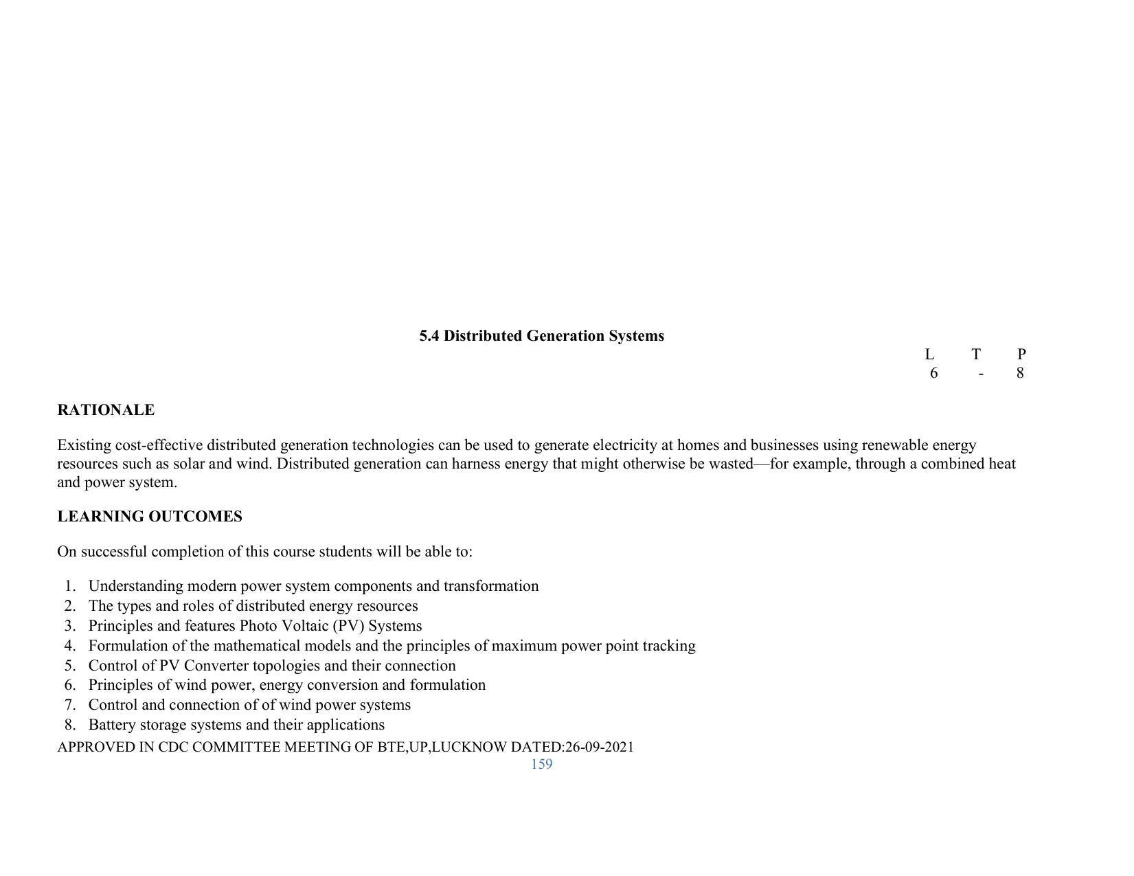 SYLLABUS FOR SEMESTER SYSTEM EFFECTIVE FROM (2021-2022) - RENEWABLE ENERGY - Page 159