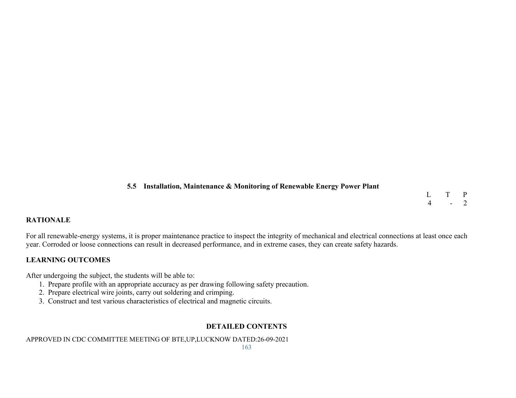 SYLLABUS FOR SEMESTER SYSTEM EFFECTIVE FROM (2021-2022) - RENEWABLE ENERGY - Page 163