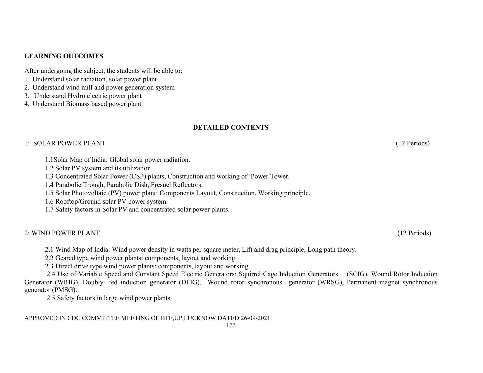 SYLLABUS FOR SEMESTER SYSTEM EFFECTIVE FROM (2021-2022) - RENEWABLE ENERGY - Page 172