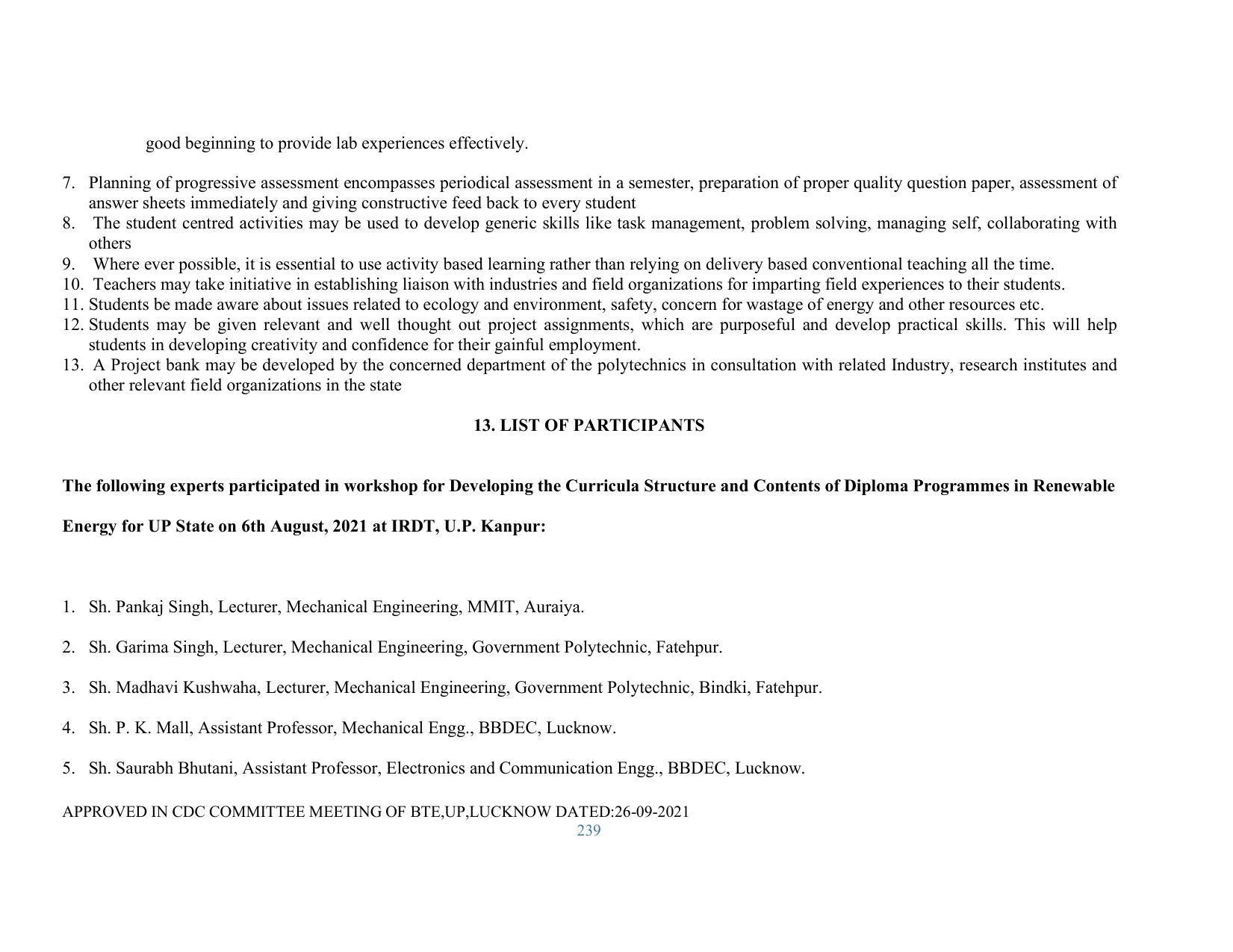 SYLLABUS FOR SEMESTER SYSTEM EFFECTIVE FROM (2021-2022) - RENEWABLE ENERGY - Page 239