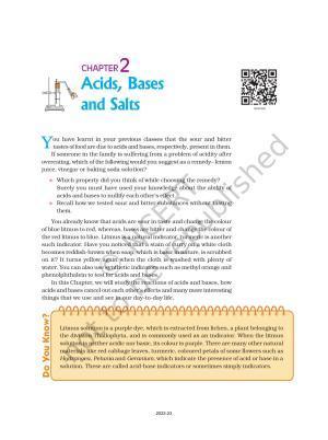NCERT Book for Class 10 Science Chapter 2 Acids, Bases, and Salts