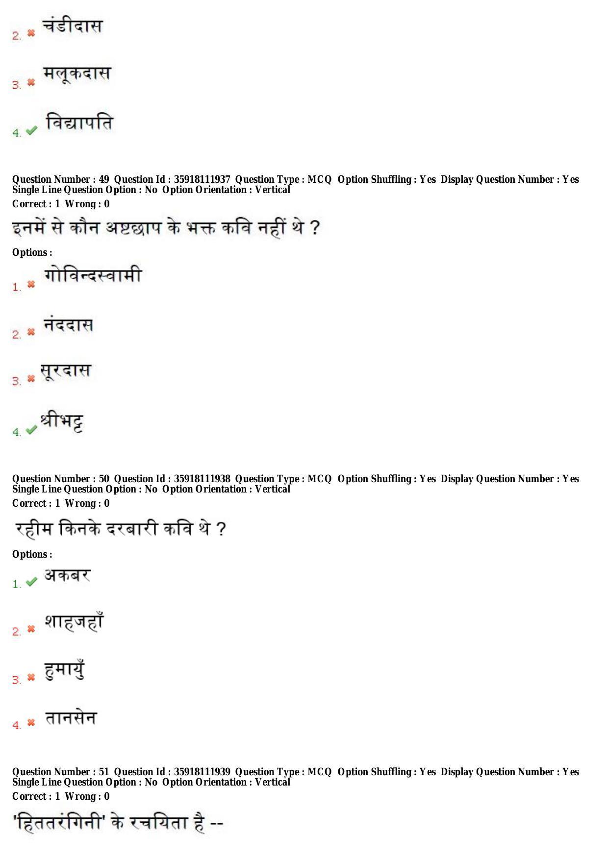 TS CPGET 2018 M.A. Hindi (Shift 1) Question Paper with Answer Key - Page 20