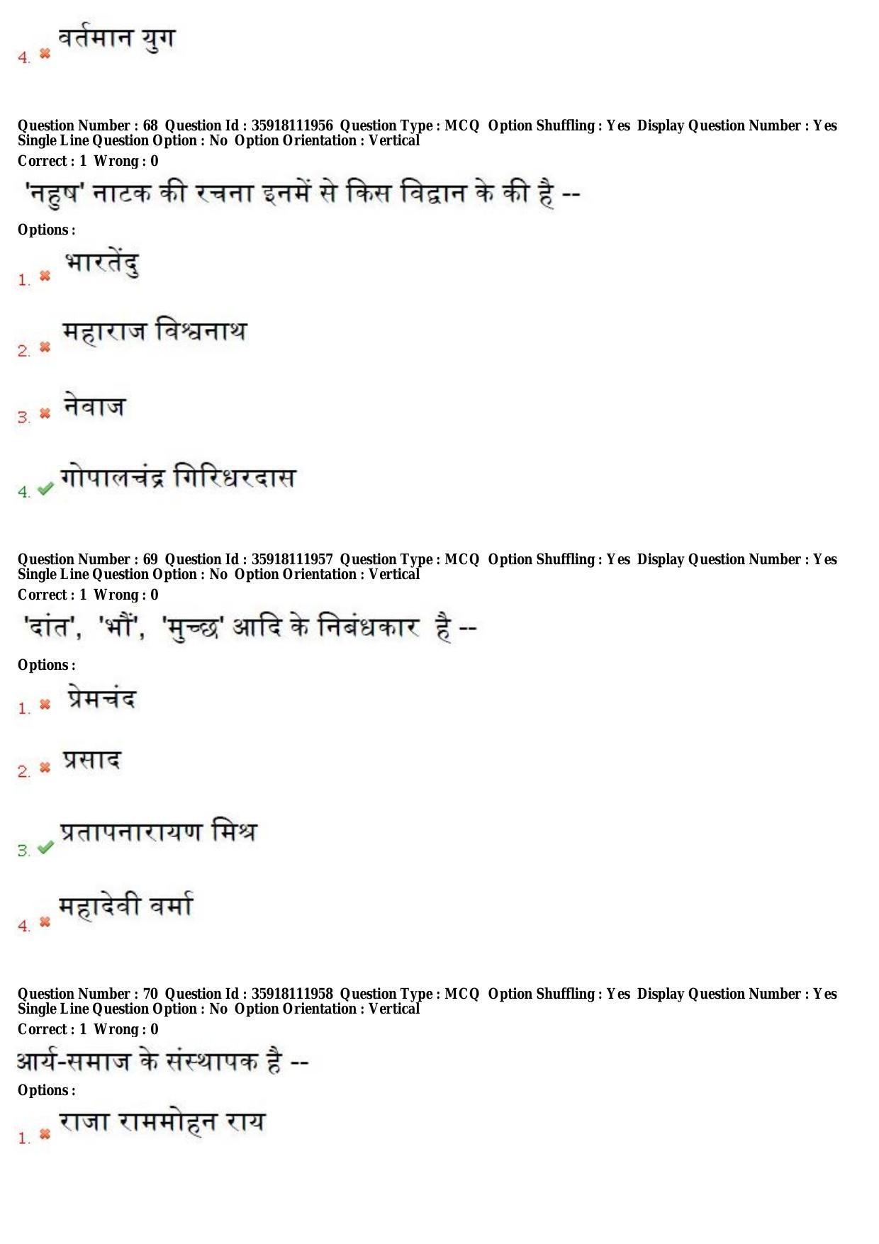 TS CPGET 2018 M.A. Hindi (Shift 1) Question Paper with Answer Key - Page 27