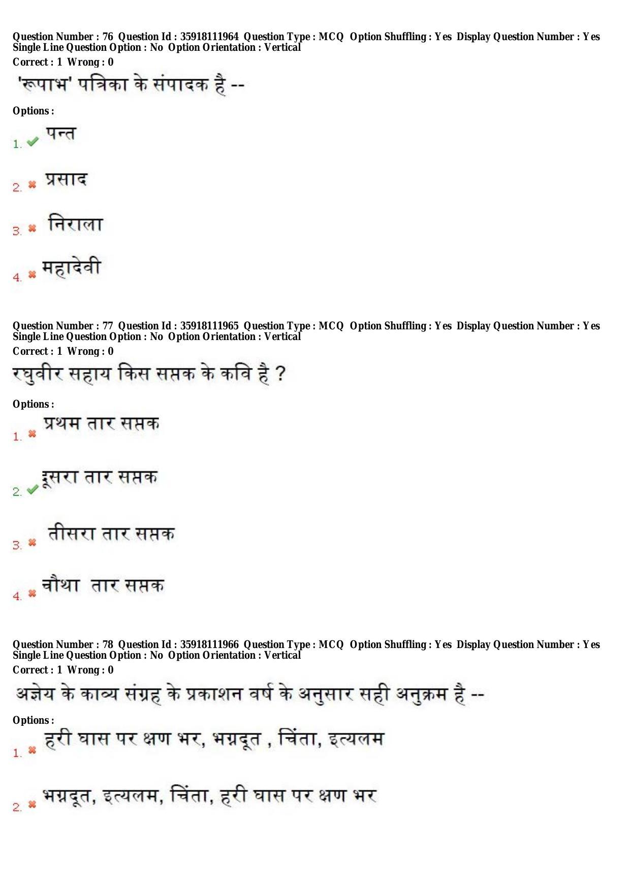 TS CPGET 2018 M.A. Hindi (Shift 1) Question Paper with Answer Key - Page 30