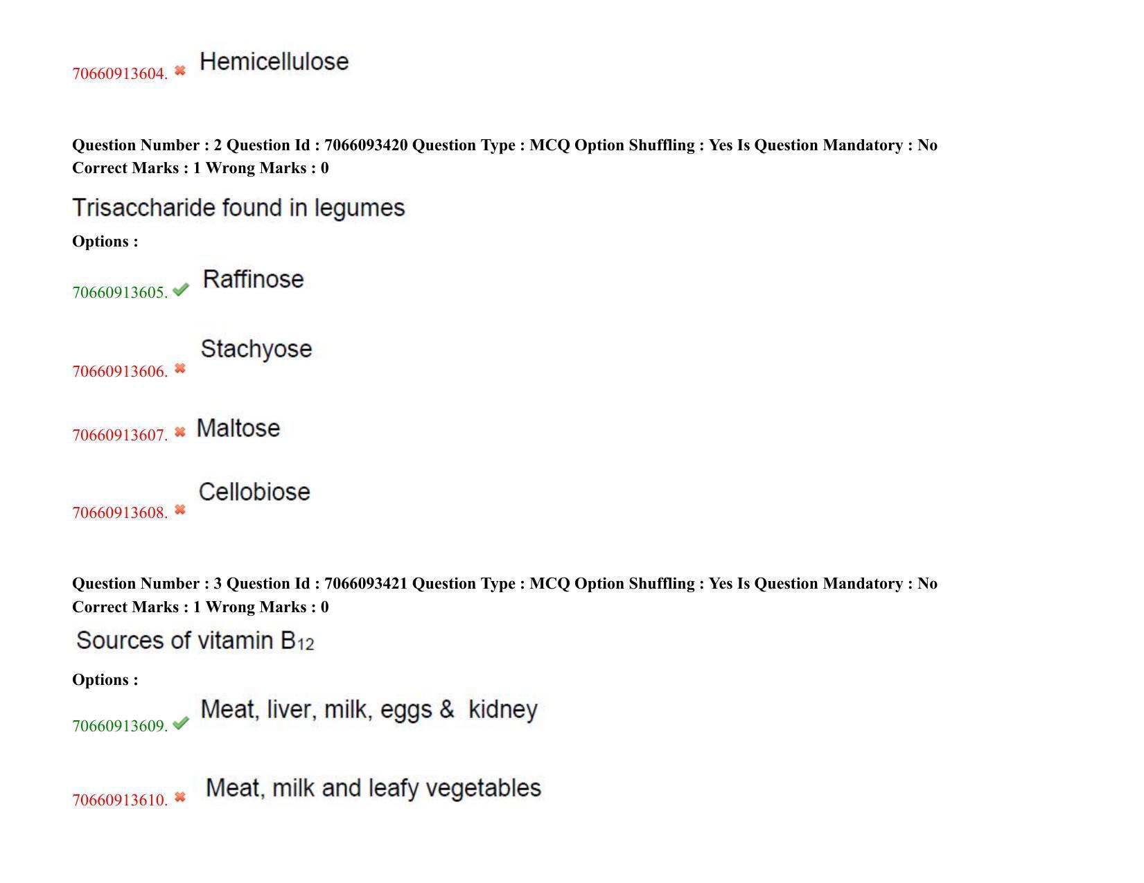 TS CPGET 2020 M.Sc. Food Science and Technology (Shift 1) Question Paper with Answer Key - Page 3