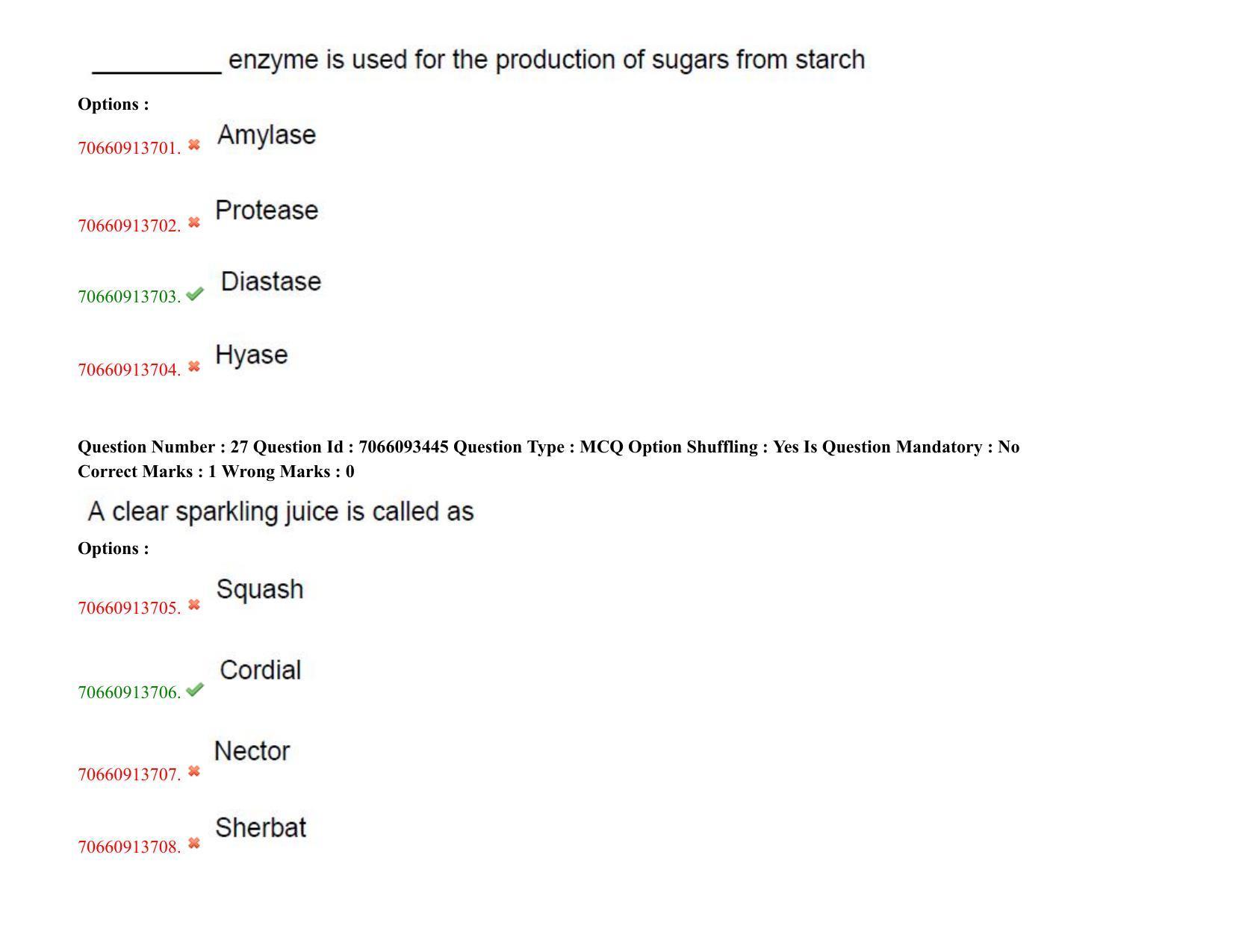 TS CPGET 2020 M.Sc. Food Science and Technology (Shift 1) Question Paper with Answer Key - Page 16