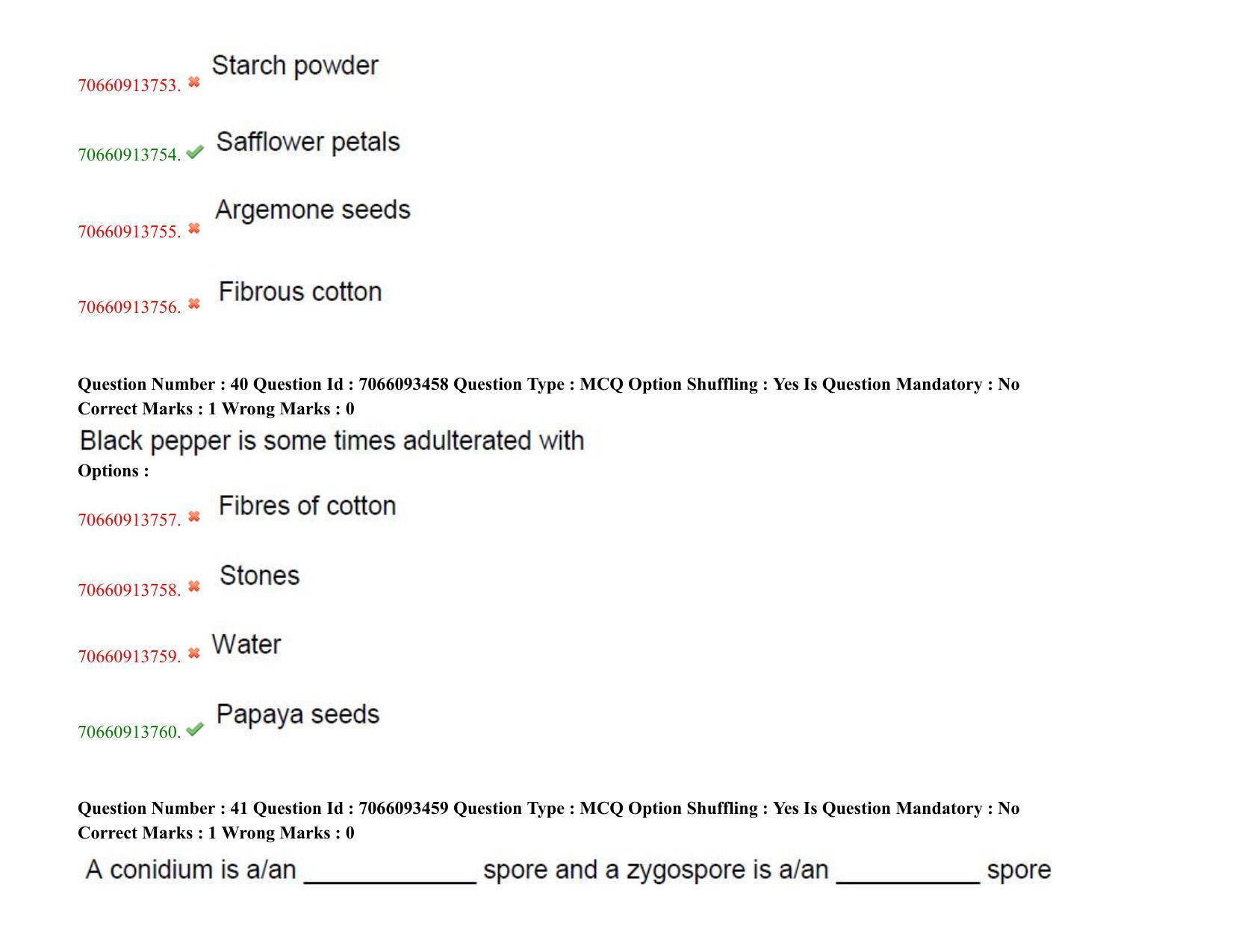 TS CPGET 2020 M.Sc. Food Science and Technology (Shift 1) Question Paper with Answer Key - Page 23