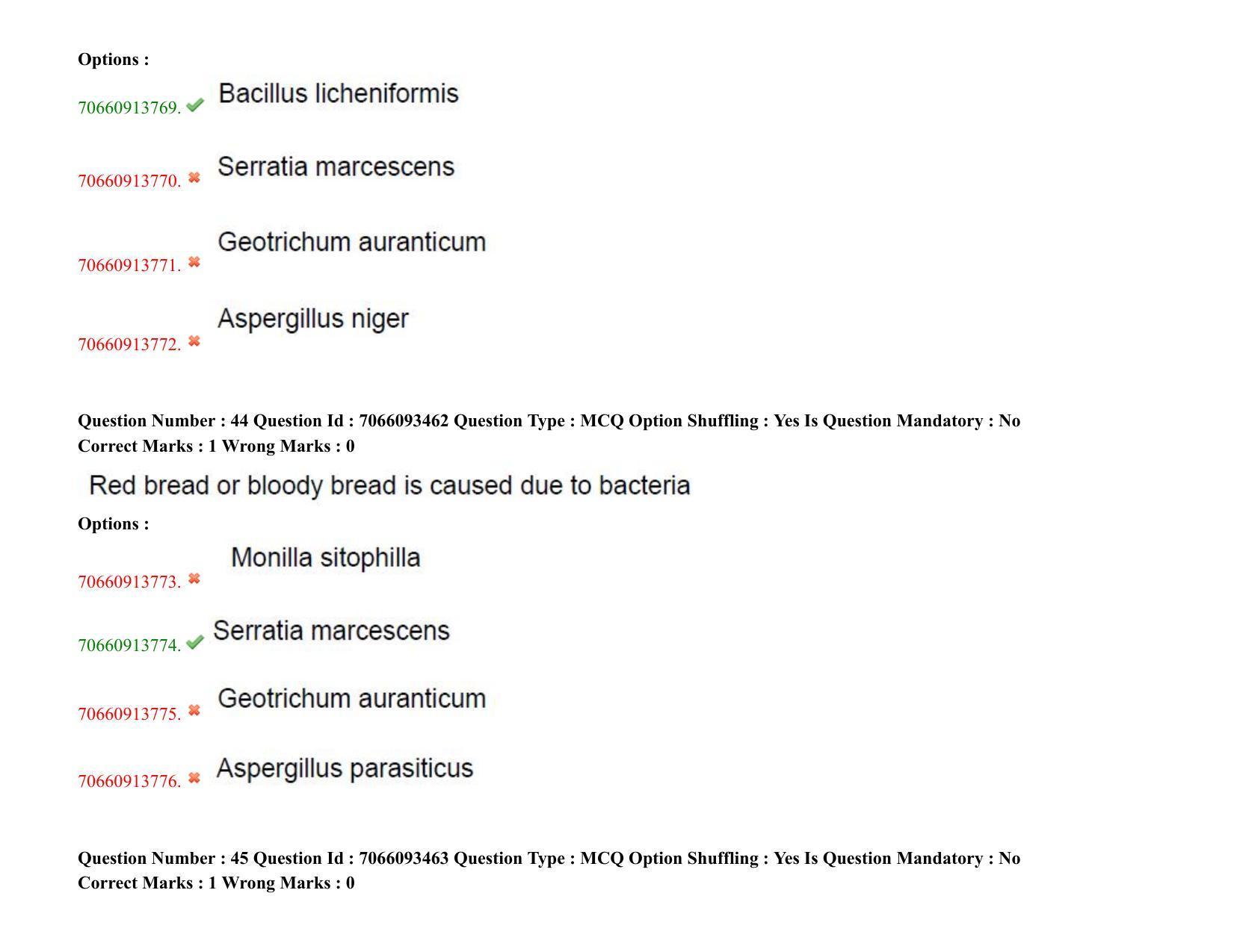 TS CPGET 2020 M.Sc. Food Science and Technology (Shift 1) Question Paper with Answer Key - Page 25
