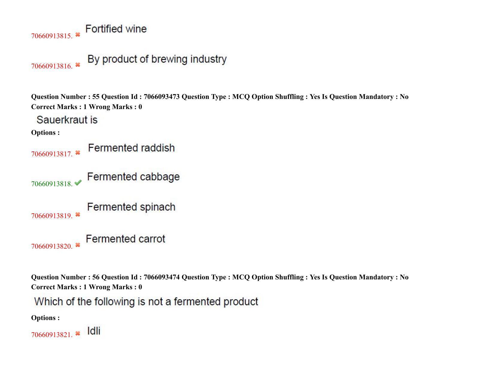 TS CPGET 2020 M.Sc. Food Science and Technology (Shift 1) Question Paper with Answer Key - Page 31