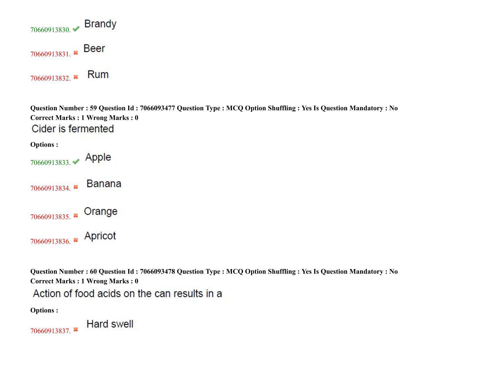 TS CPGET 2020 M.Sc. Food Science and Technology (Shift 1) Question Paper with Answer Key - Page 33