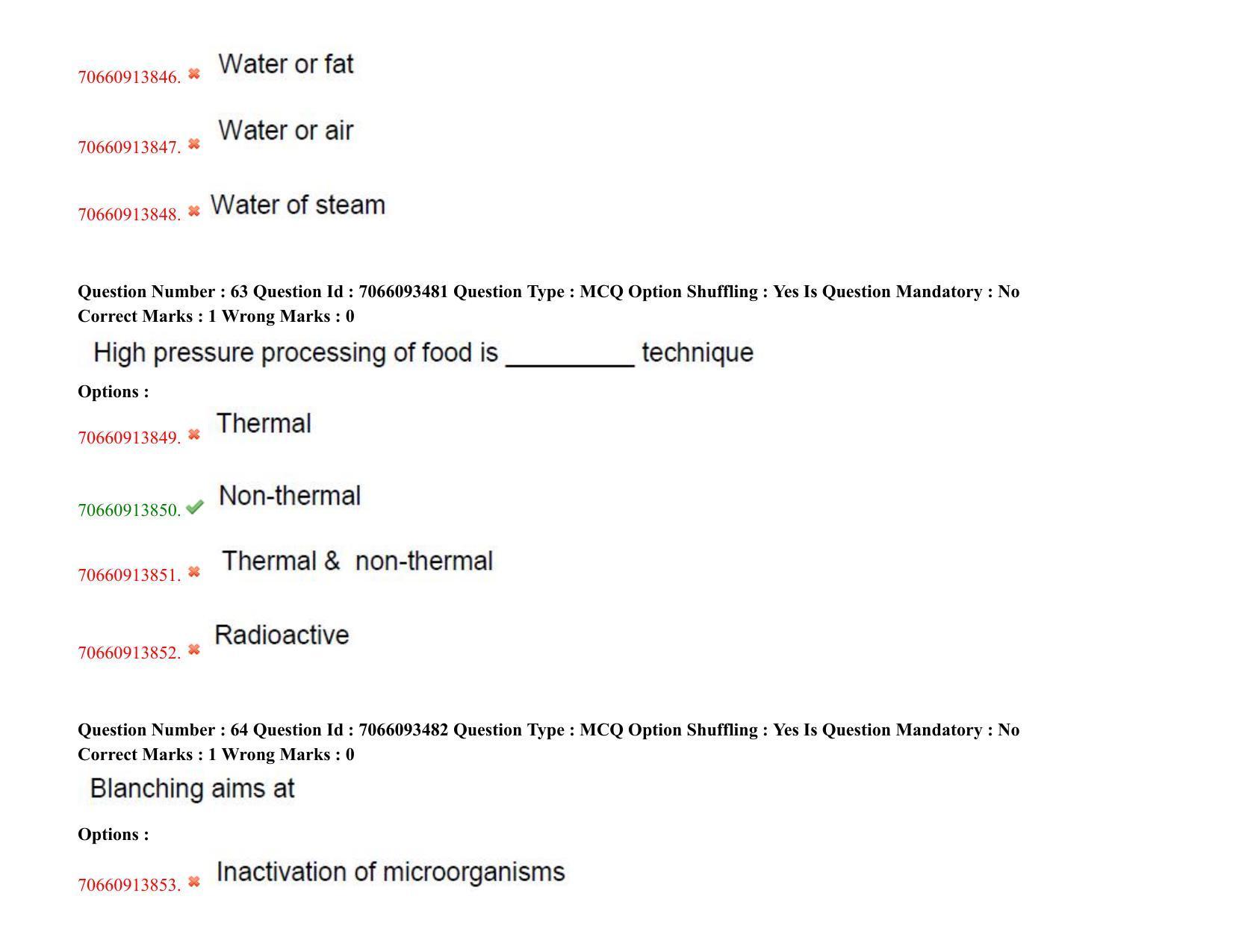 TS CPGET 2020 M.Sc. Food Science and Technology (Shift 1) Question Paper with Answer Key - Page 35