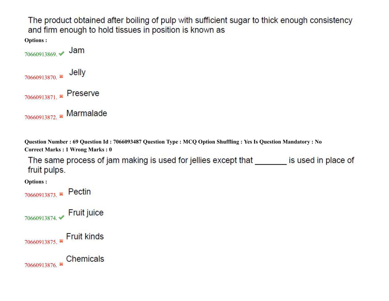 TS CPGET 2020 M.Sc. Food Science and Technology (Shift 1) Question Paper with Answer Key - Page 38