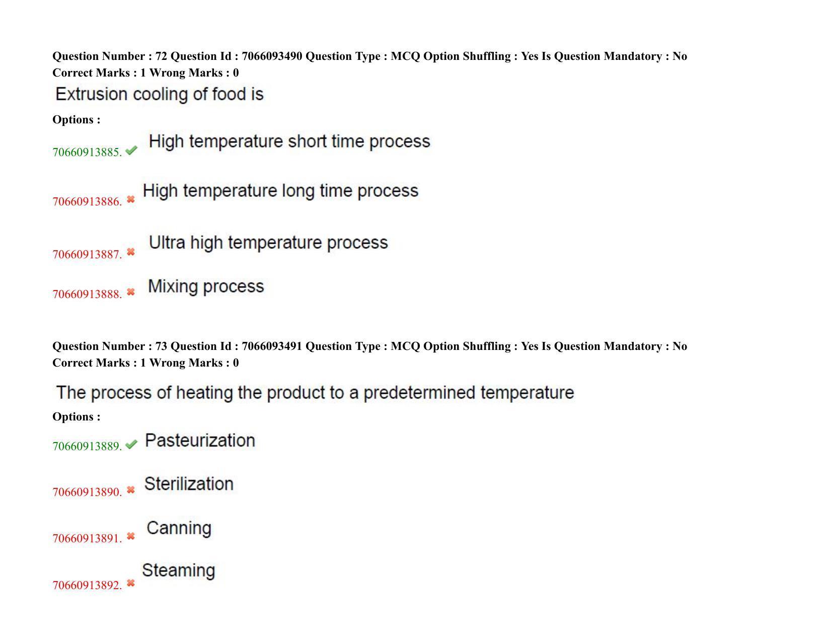 TS CPGET 2020 M.Sc. Food Science and Technology (Shift 1) Question Paper with Answer Key - Page 40