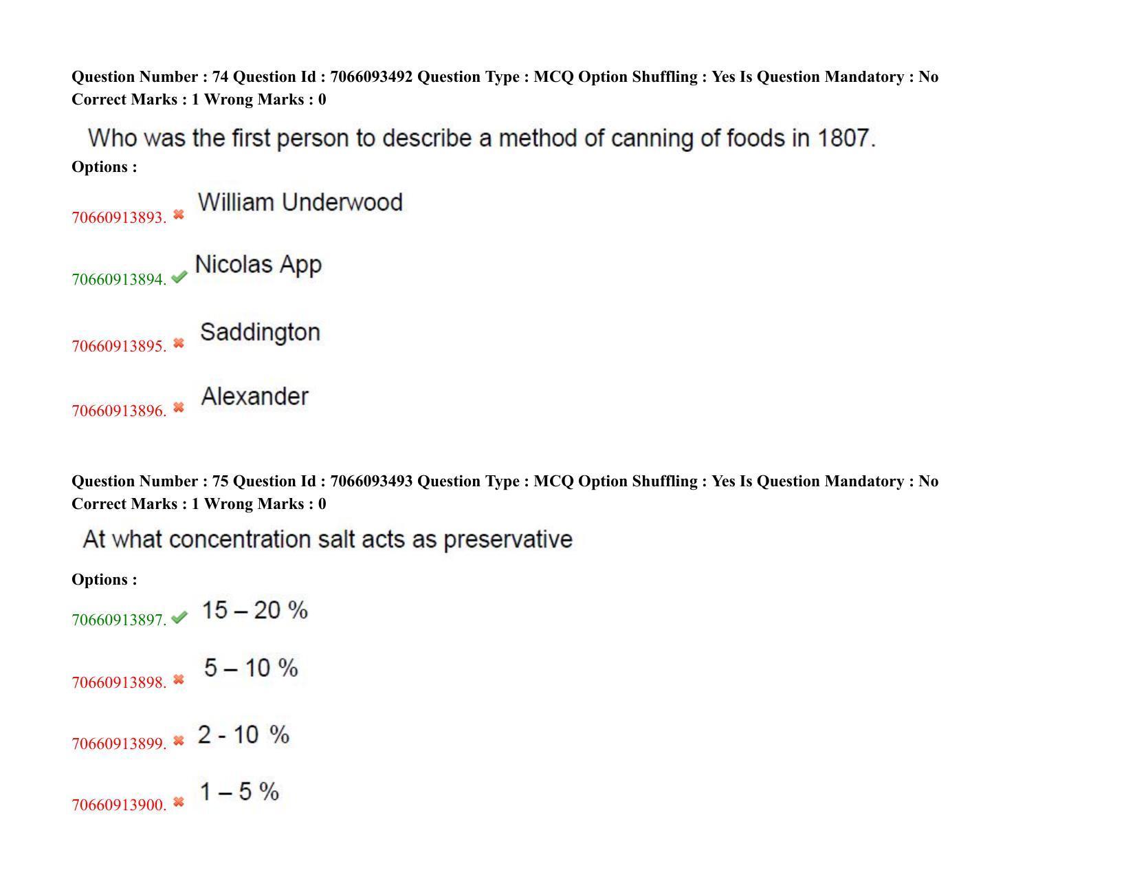 TS CPGET 2020 M.Sc. Food Science and Technology (Shift 1) Question Paper with Answer Key - Page 41