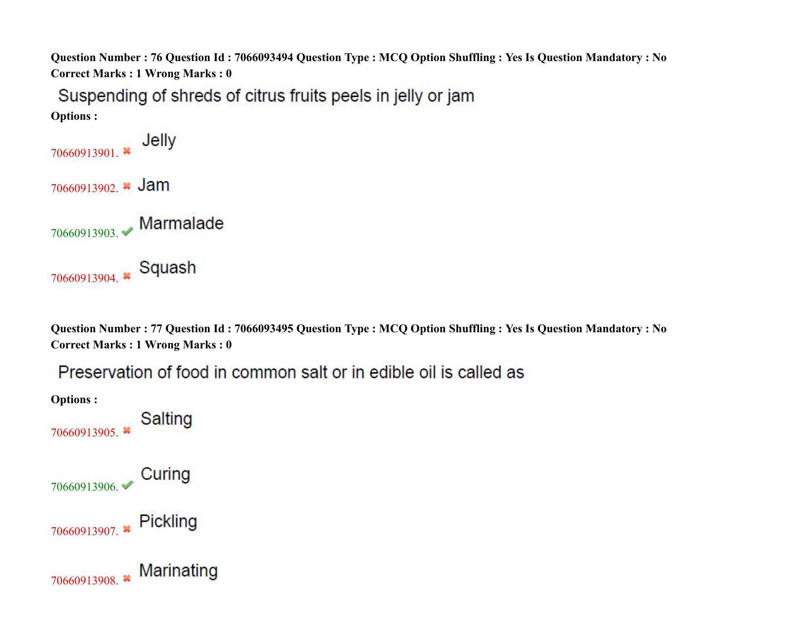 TS CPGET 2020 M.Sc. Food Science and Technology (Shift 1) Question Paper with Answer Key - Page 42