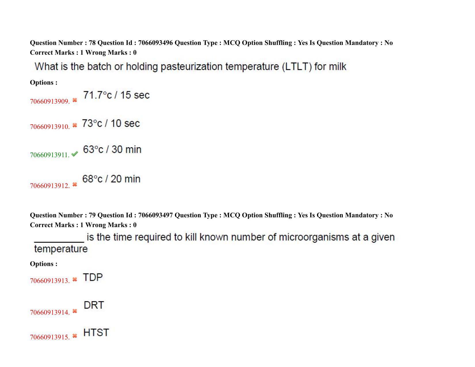 TS CPGET 2020 M.Sc. Food Science and Technology (Shift 1) Question Paper with Answer Key - Page 43