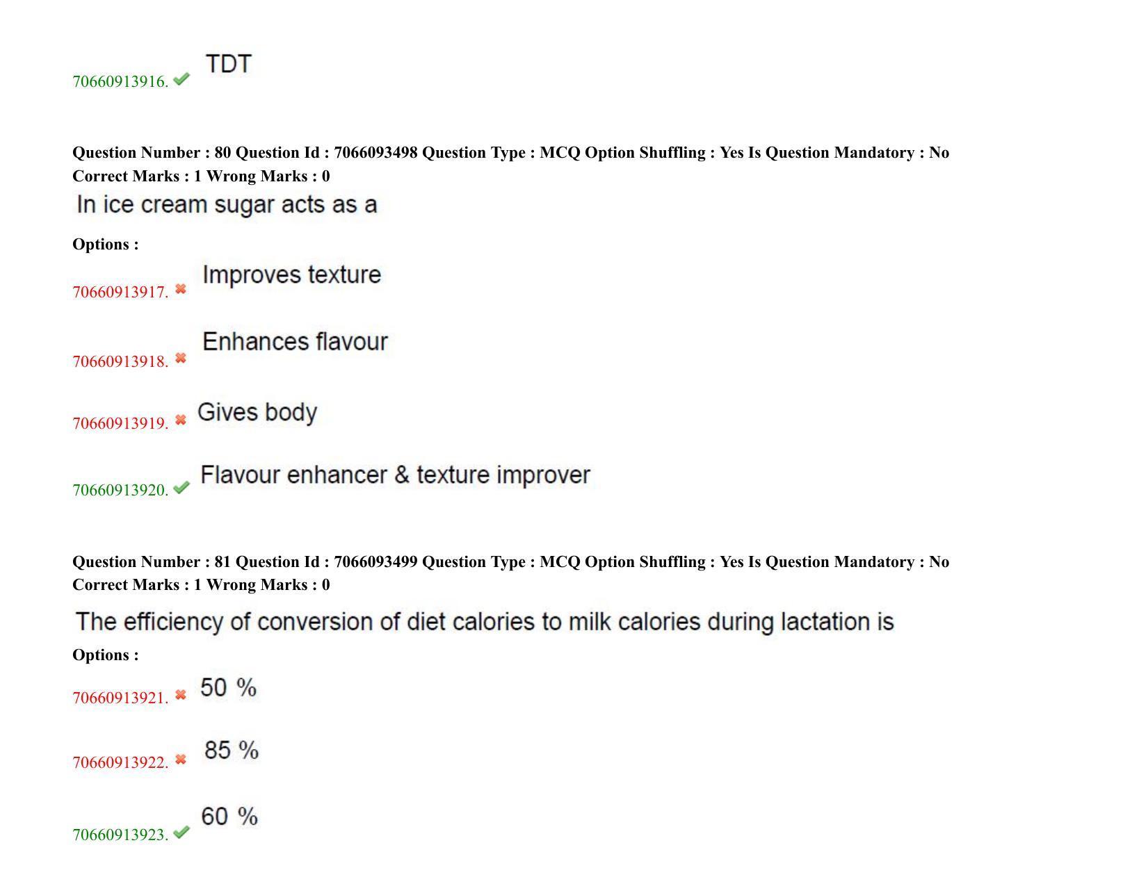 TS CPGET 2020 M.Sc. Food Science and Technology (Shift 1) Question Paper with Answer Key - Page 44