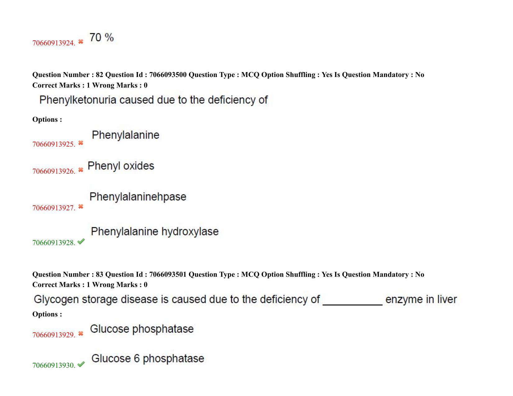 TS CPGET 2020 M.Sc. Food Science and Technology (Shift 1) Question Paper with Answer Key - Page 45