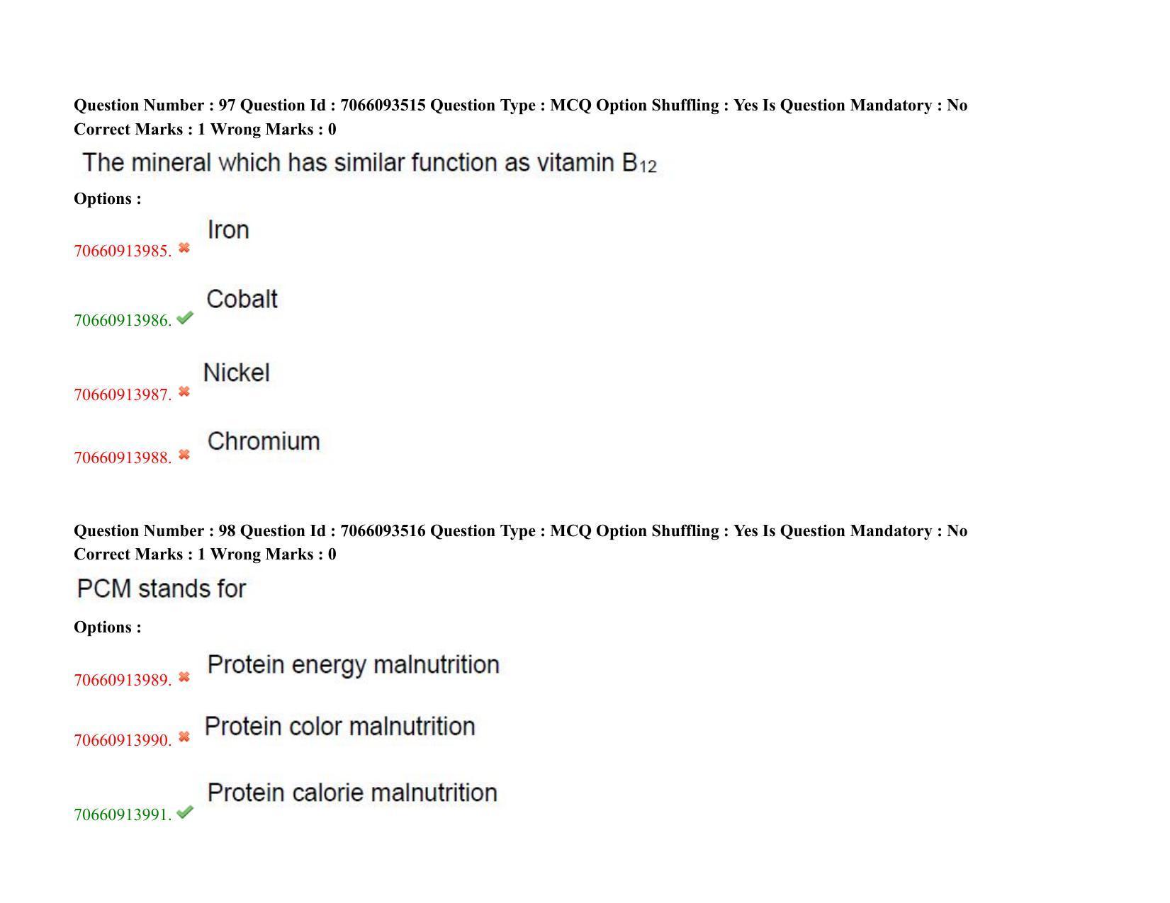 TS CPGET 2020 M.Sc. Food Science and Technology (Shift 1) Question Paper with Answer Key - Page 53