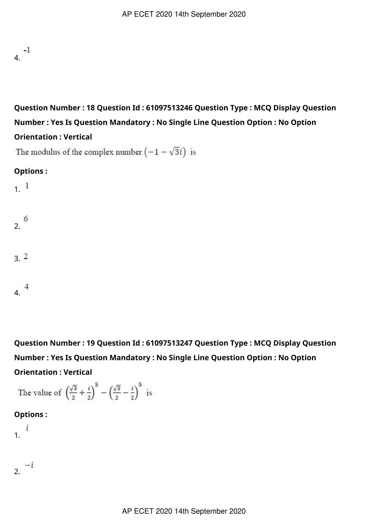 AP ECET 2020 - Chemical Engineering (Preview) Question Paper With Preliminary Keys - Page 11