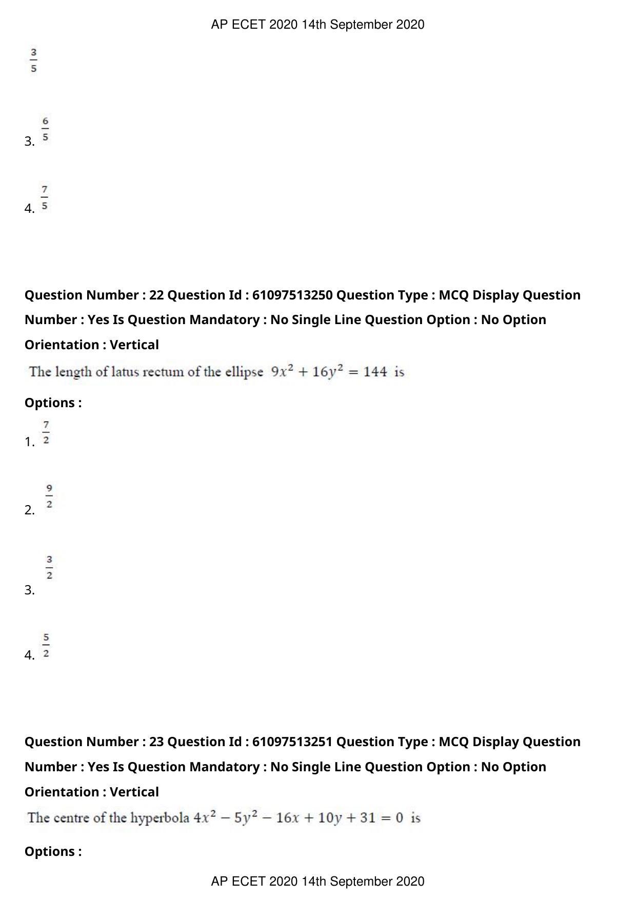 AP ECET 2020 - Chemical Engineering (Preview) Question Paper With Preliminary Keys - Page 13