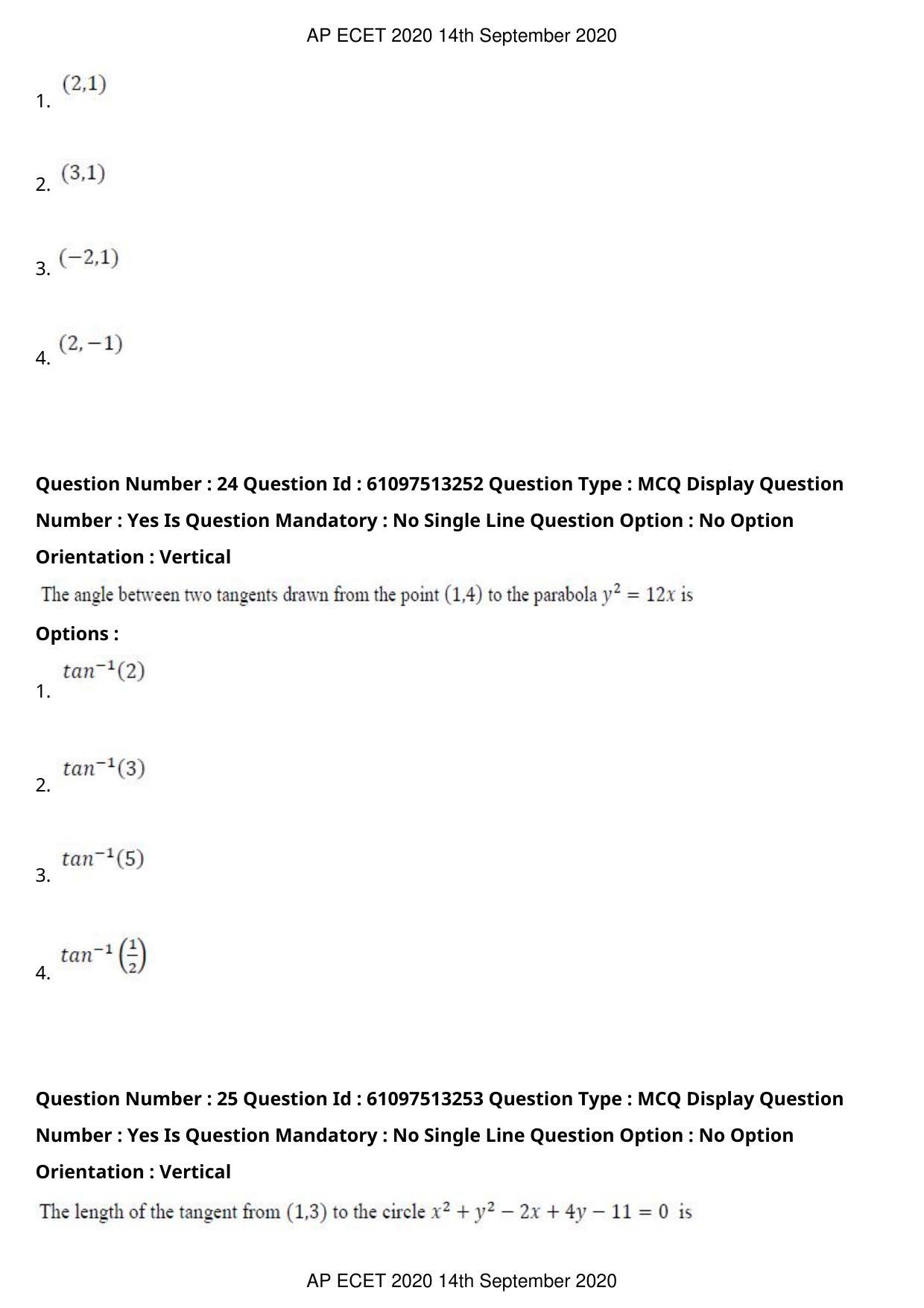 AP ECET 2020 - Chemical Engineering (Preview) Question Paper With Preliminary Keys - Page 14