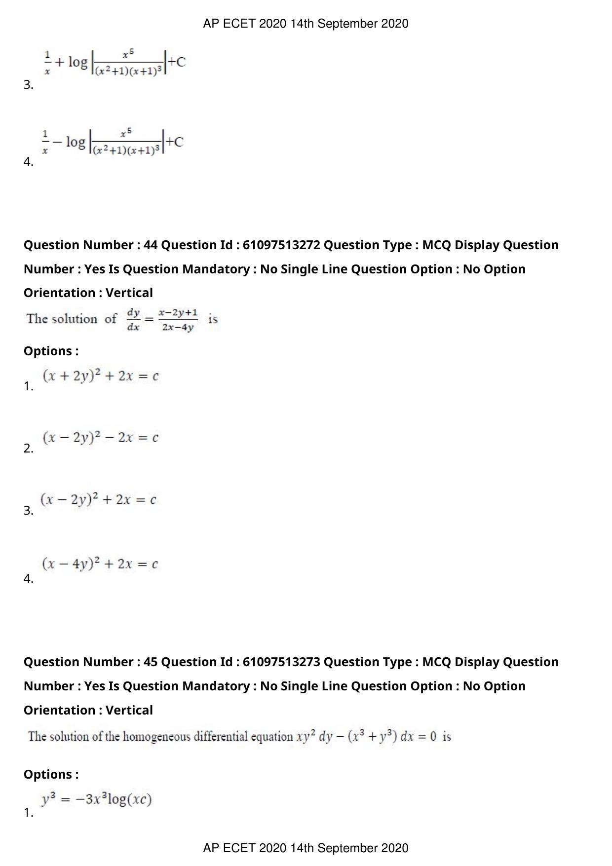 AP ECET 2020 - Chemical Engineering (Preview) Question Paper With Preliminary Keys - Page 25