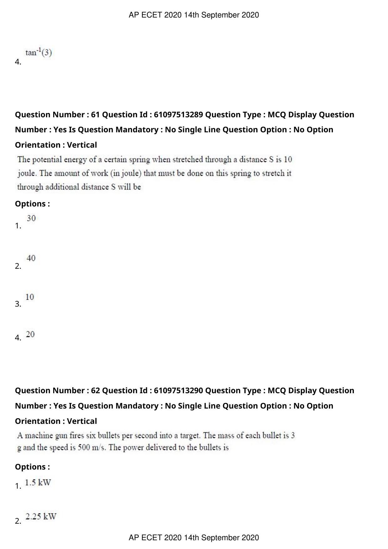 AP ECET 2020 - Chemical Engineering (Preview) Question Paper With Preliminary Keys - Page 35