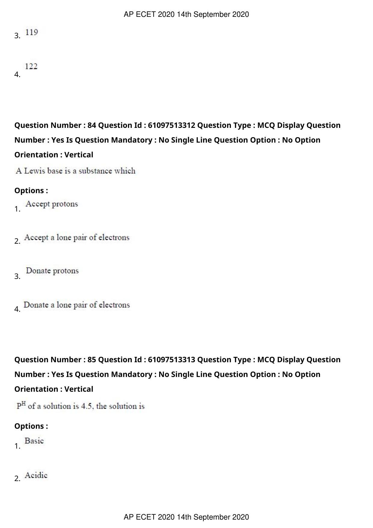 AP ECET 2020 - Chemical Engineering (Preview) Question Paper With Preliminary Keys - Page 47
