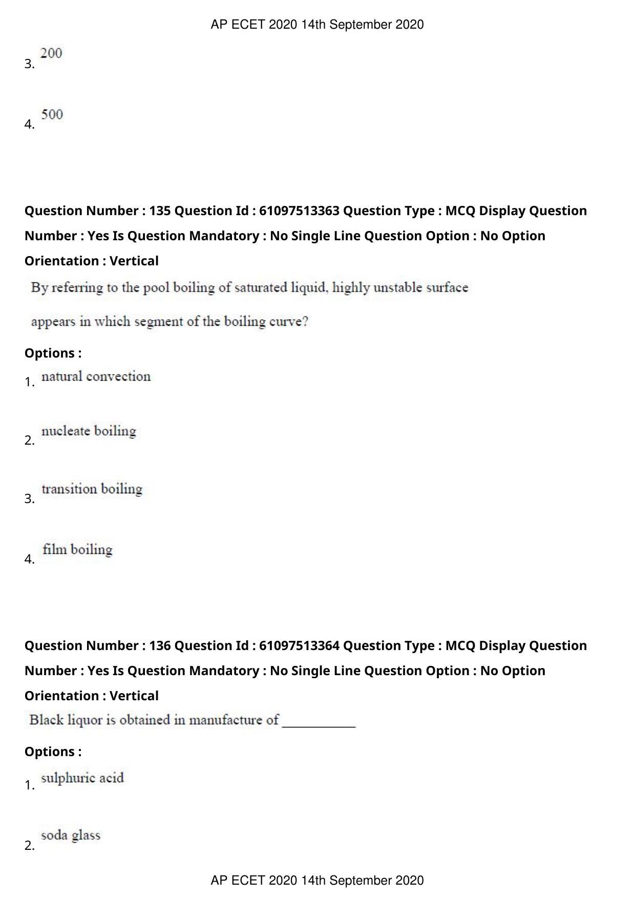 AP ECET 2020 - Chemical Engineering (Preview) Question Paper With Preliminary Keys - Page 73