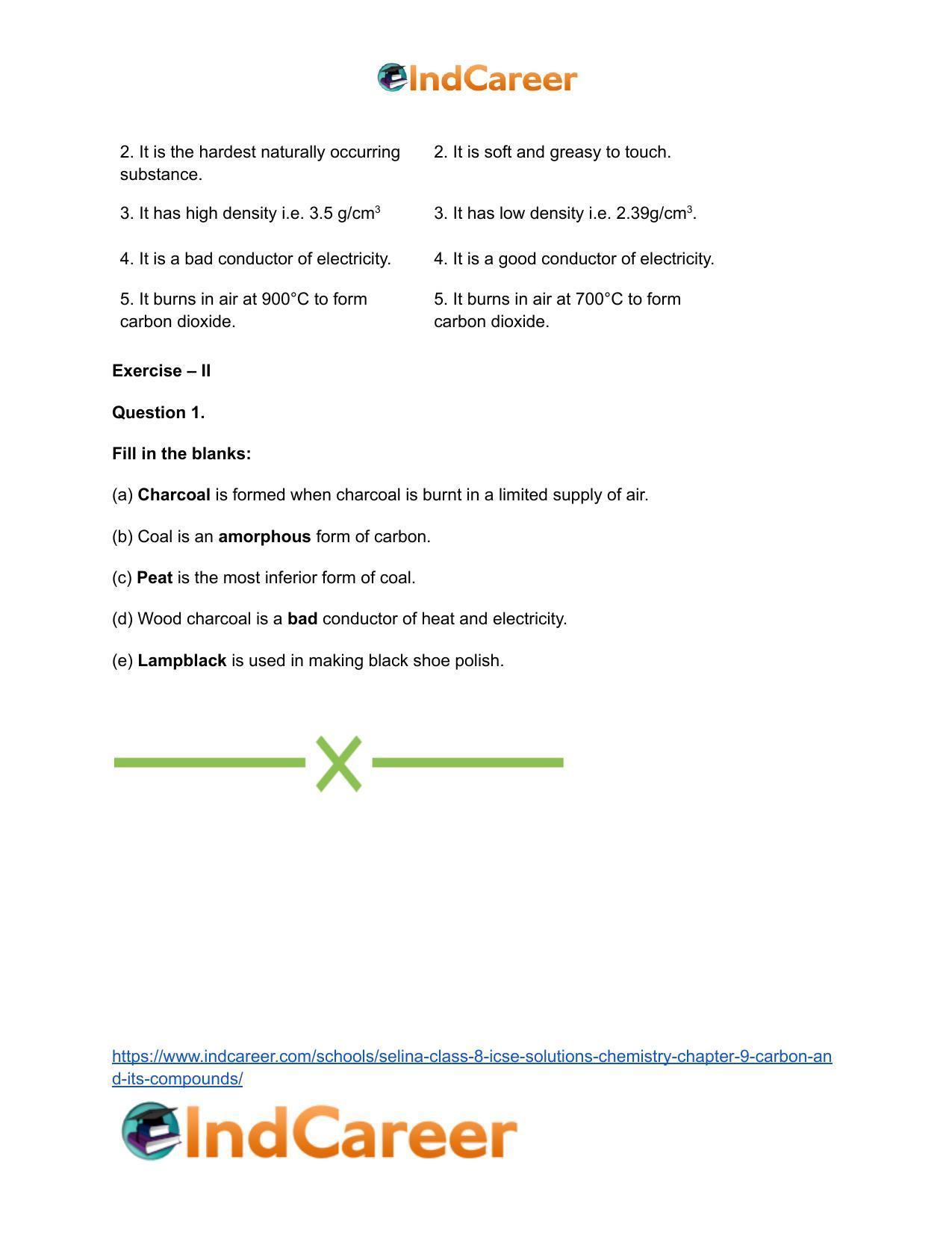 Selina Class 8 ICSE Solutions Chemistry : Chapter 9- Carbon and Its Compounds - Page 8