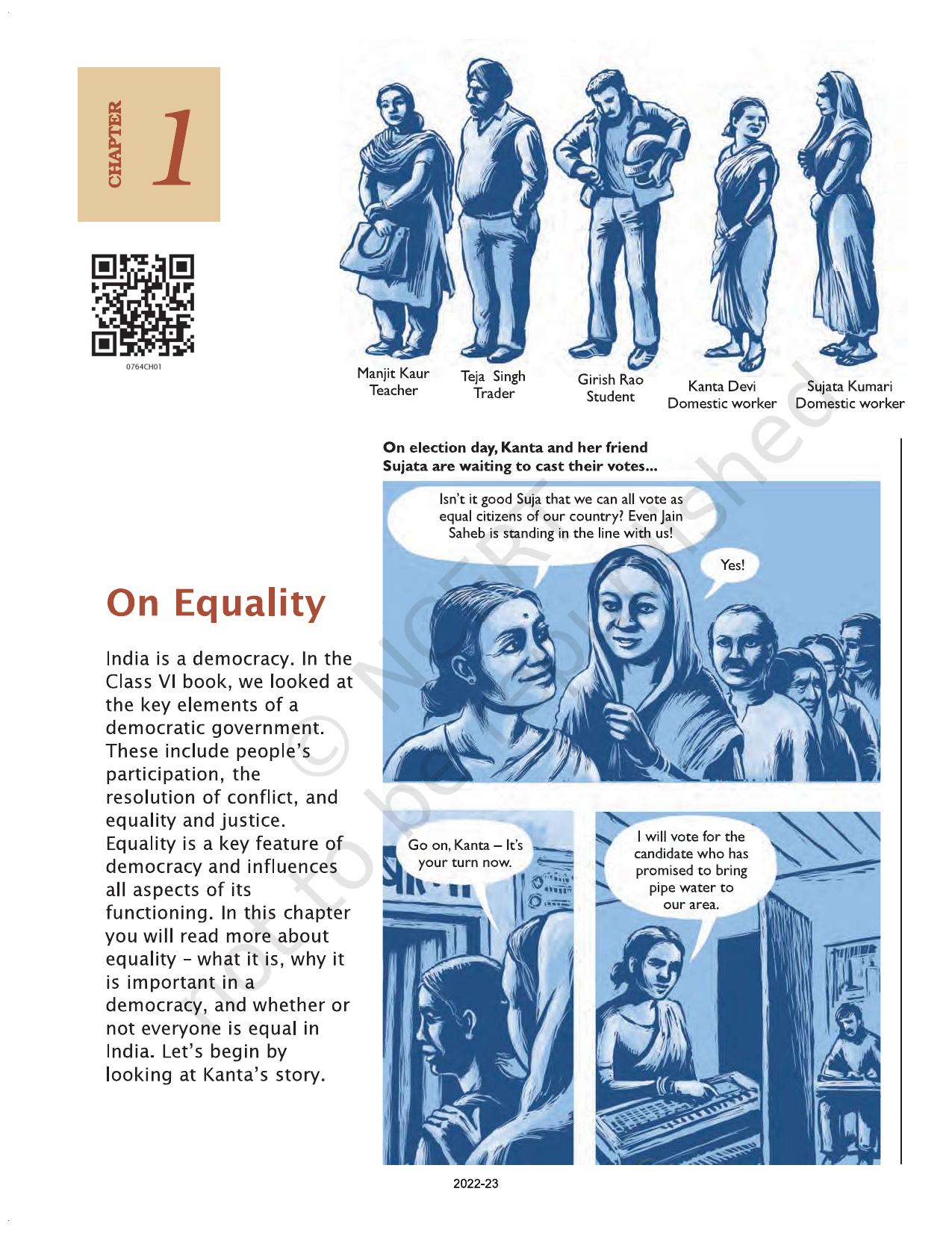Ncert Book For Class 7 Social Science Civics Chapter 1 On Equality Ncert Book For Class 7 Social Science Civics Chapter 1 On Equality