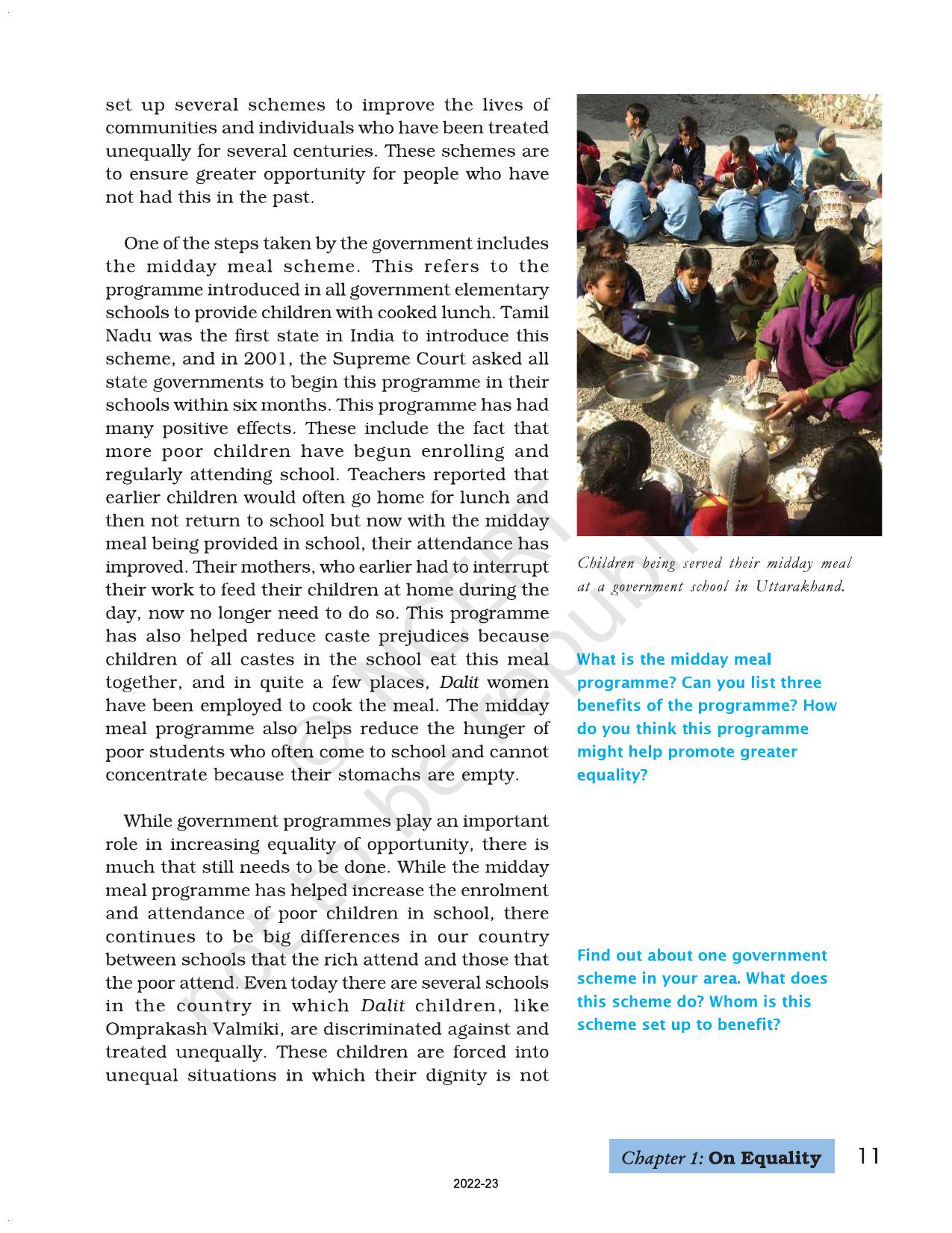 Ncert Book For Class 7 Social Science Civics Chapter 1 On Equality Ncert Book For Class 7 Social Science Civics Chapter 1 On Equality