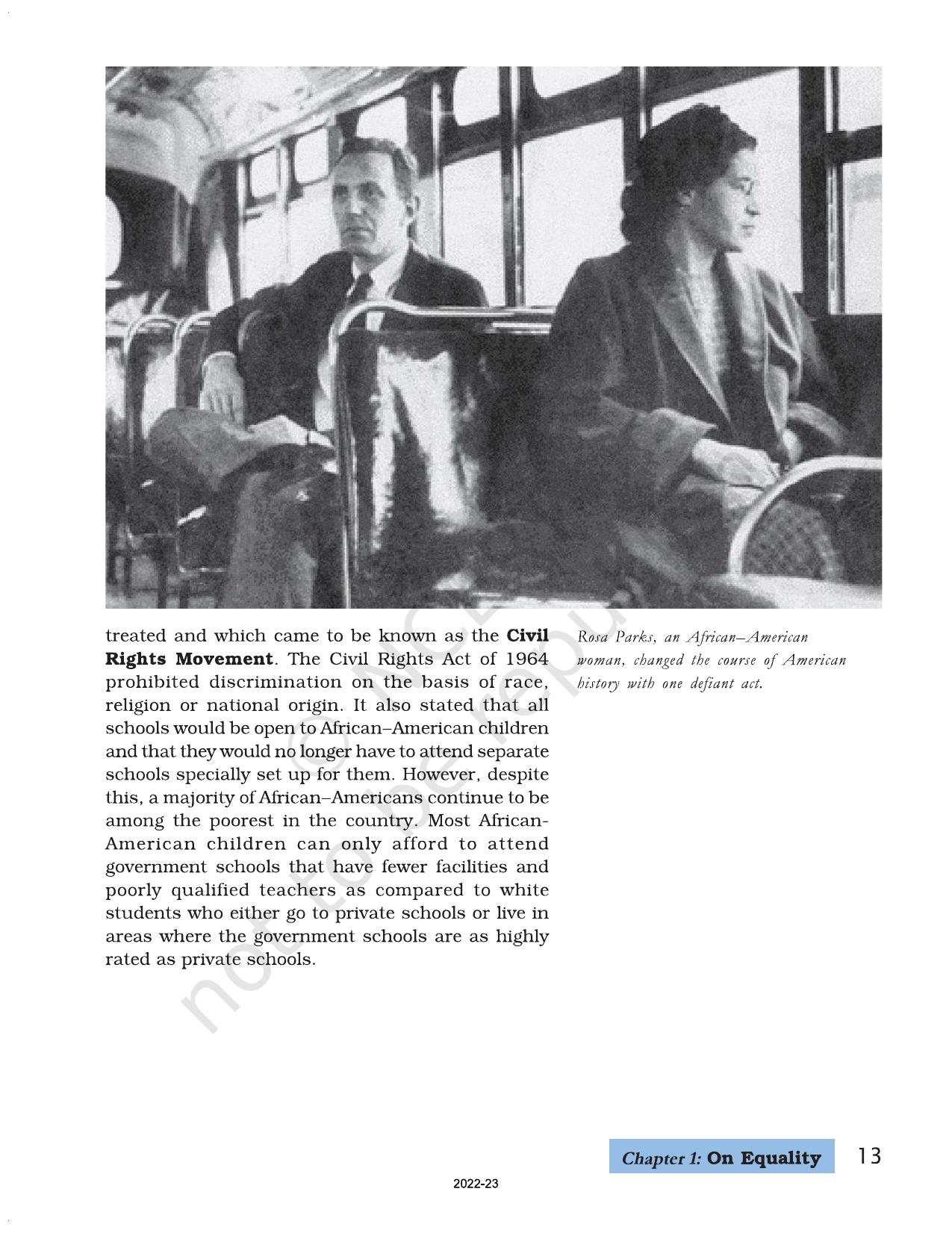 NCERT Book for Class 7 Social Science(Civics): Chapter 1-On Equality - Page 12